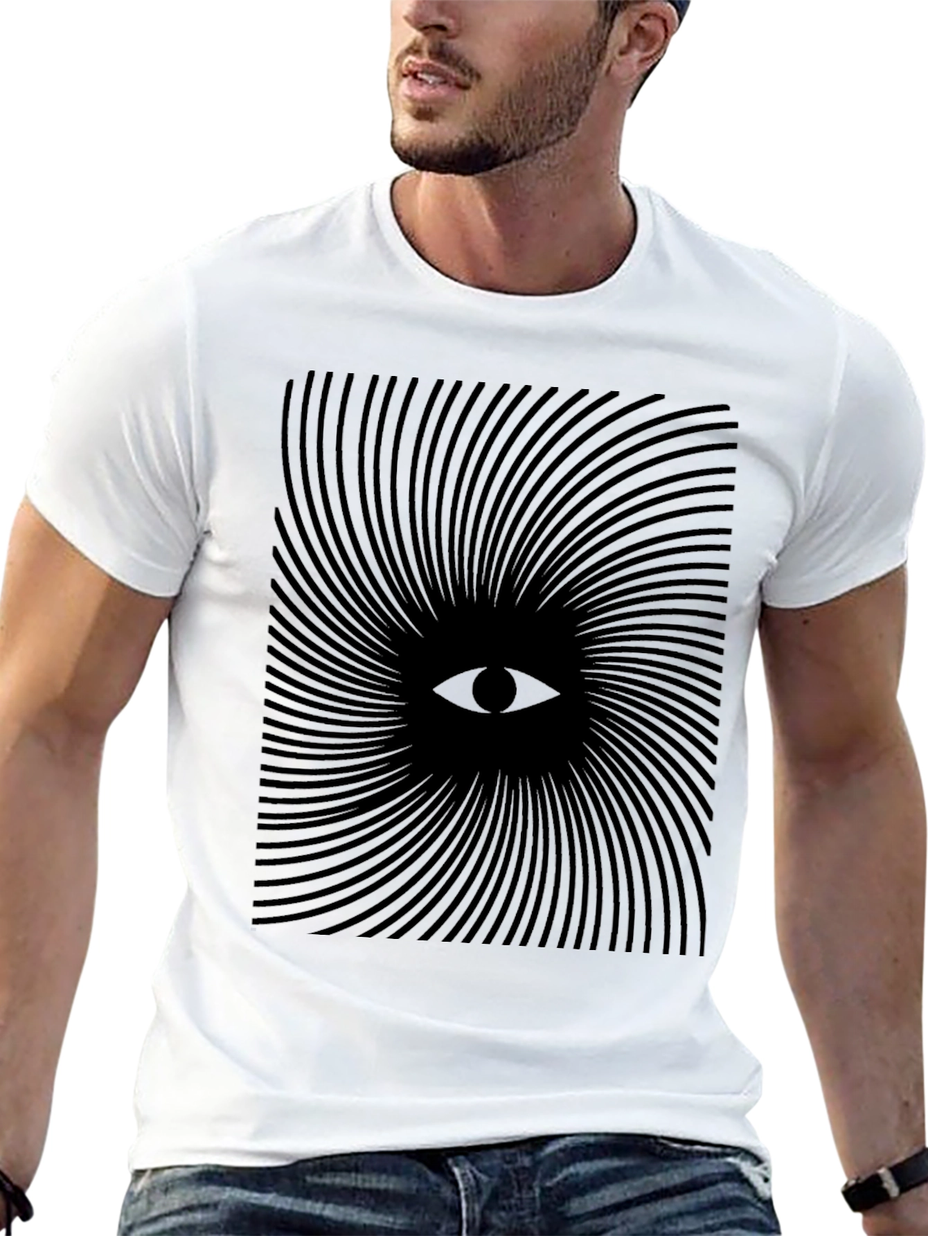 Hypnotic Eye Spiral Black T-Shirt