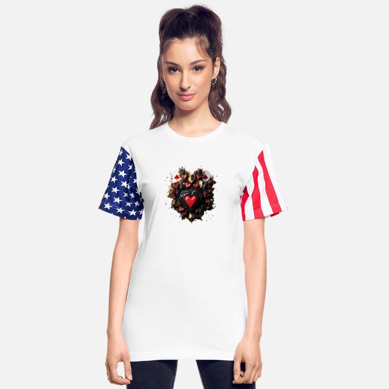 Playing cards of hearts black hearts diamonds club