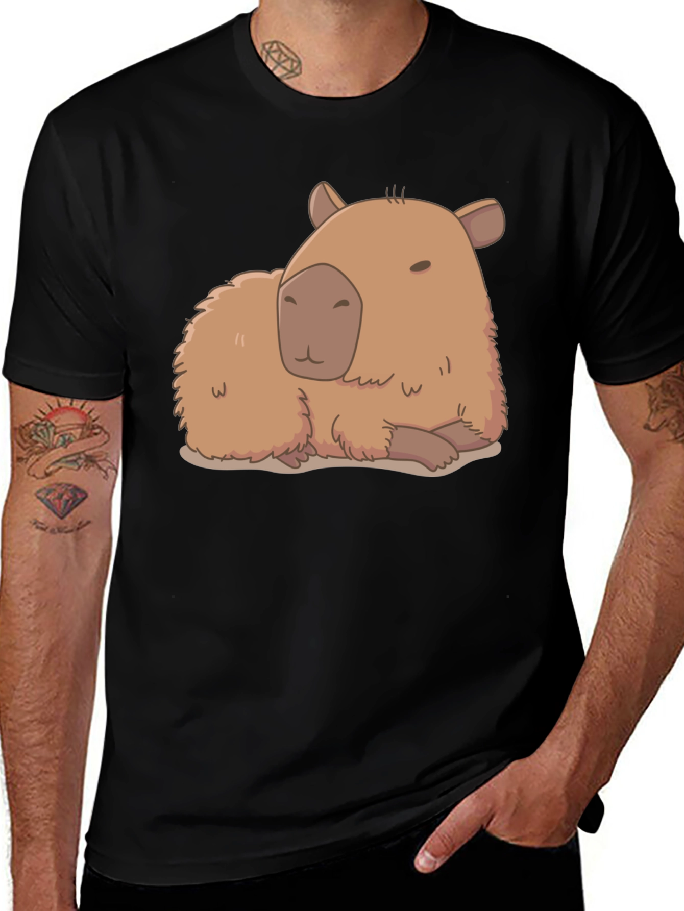 Capybara Graphic Tee - Relaxed Fit Cotton T-Shirt