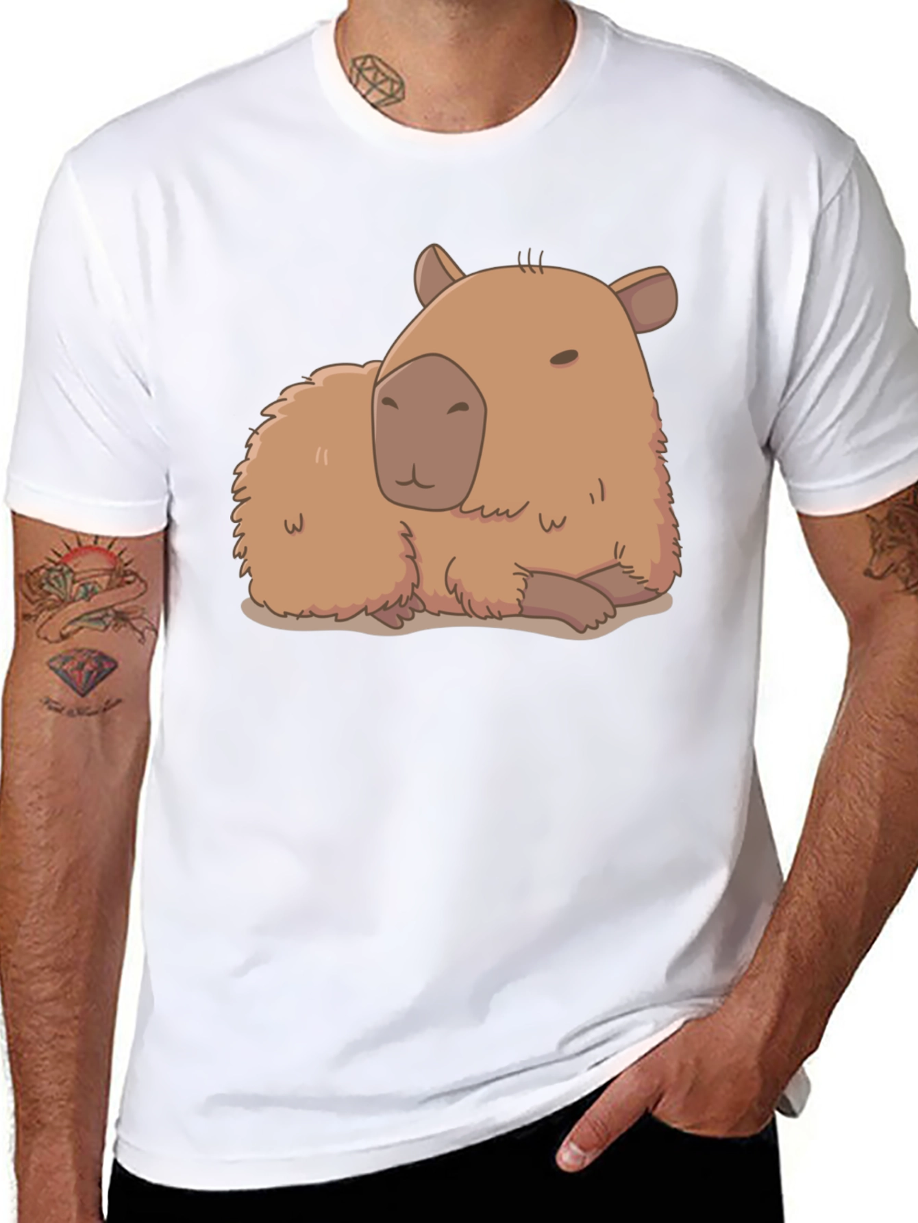 Capybara Graphic Tee - Relaxed Fit Cotton T-Shirt