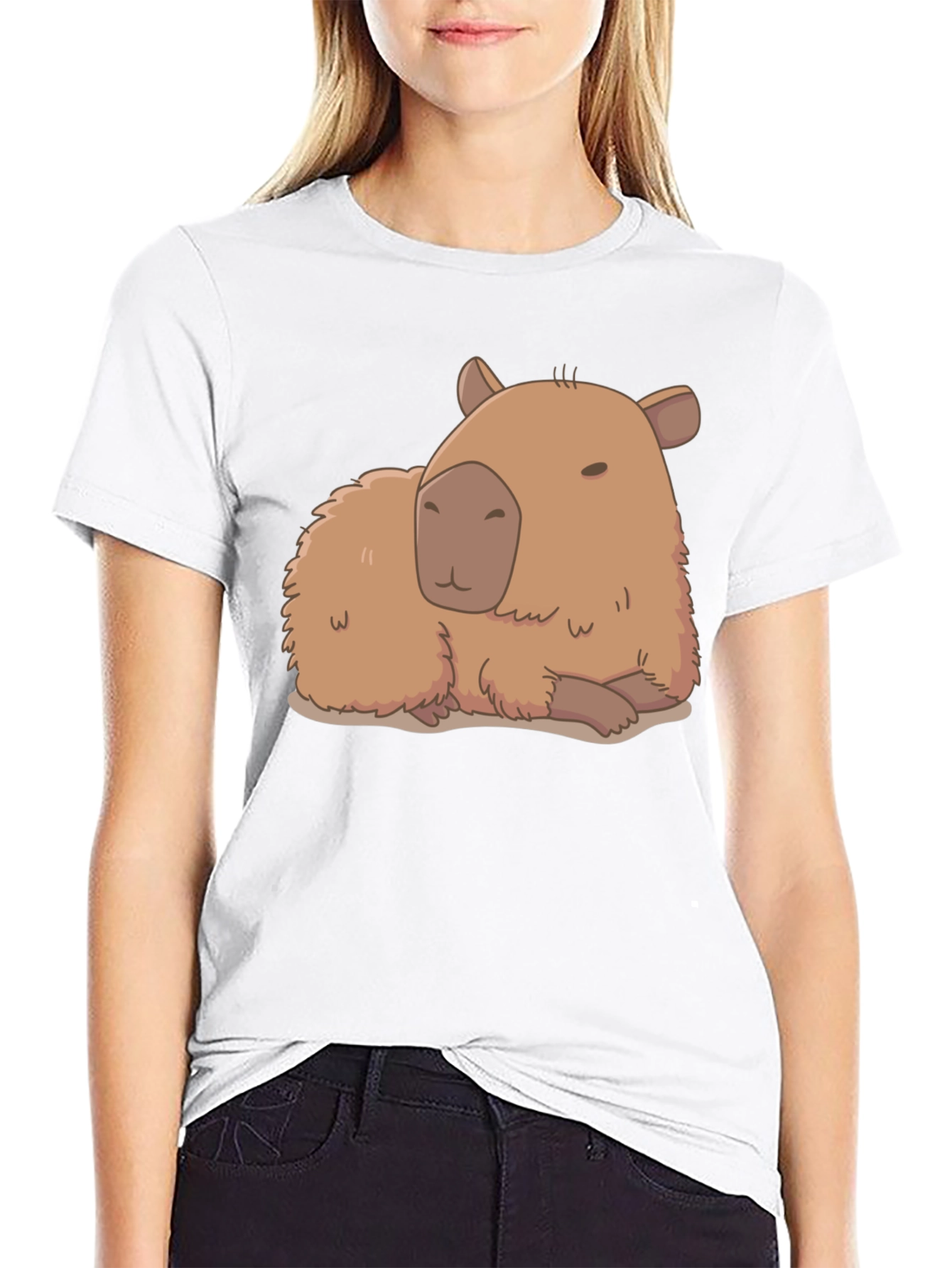 Capybara Graphic Tee - Relaxed Fit Cotton T-Shirt