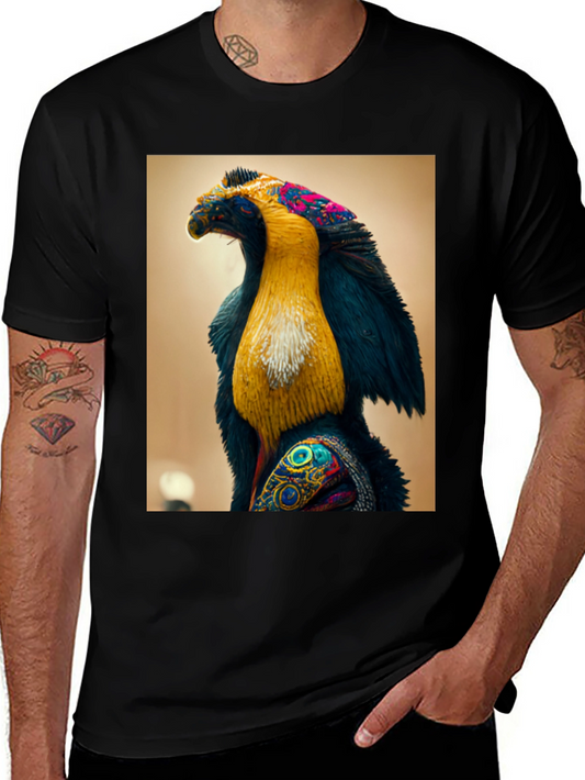 Abstract Bird Graphic Tee - Unique Design
