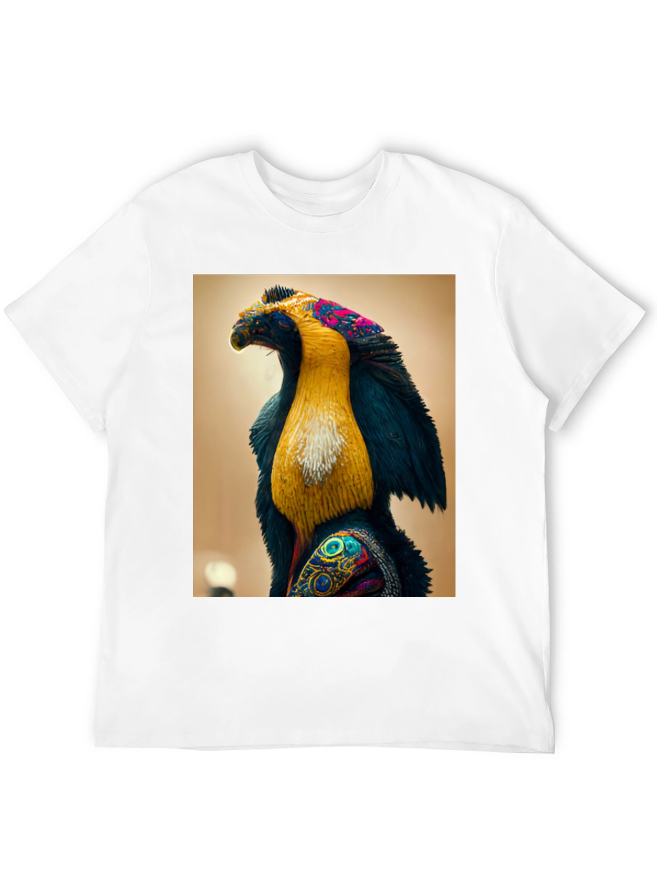 Abstract Bird Graphic Tee - Unique Design