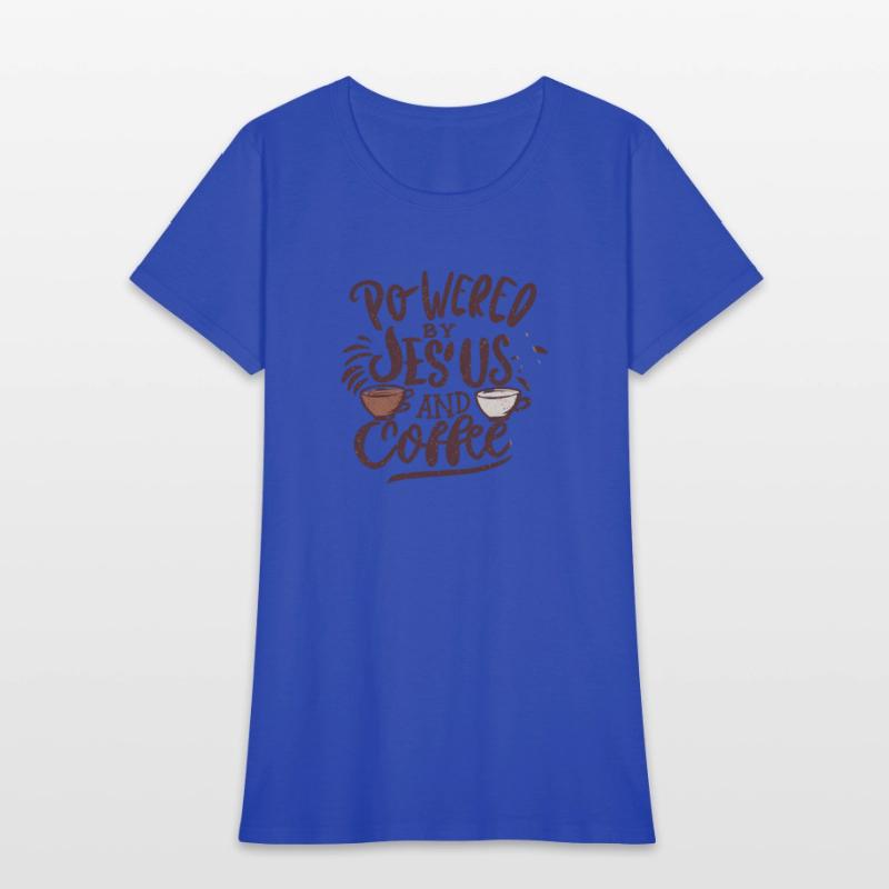 Powered By Jesus and Coffee -Christian Design
