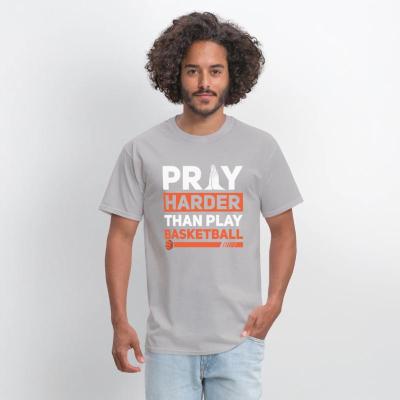 Pray Harder Than Play Basketball Sports Christian