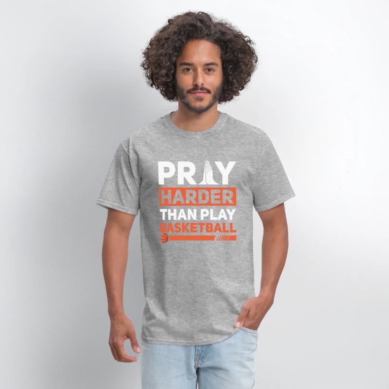 Pray Harder Than Play Basketball Sports Christian