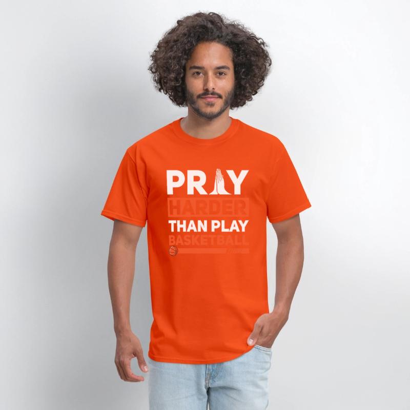 Pray Harder Than Play Basketball Sports Christian