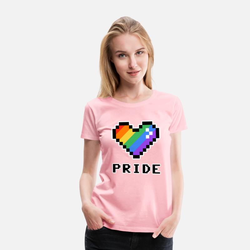 Pride Pixel heart rainbow colored LGBTQ