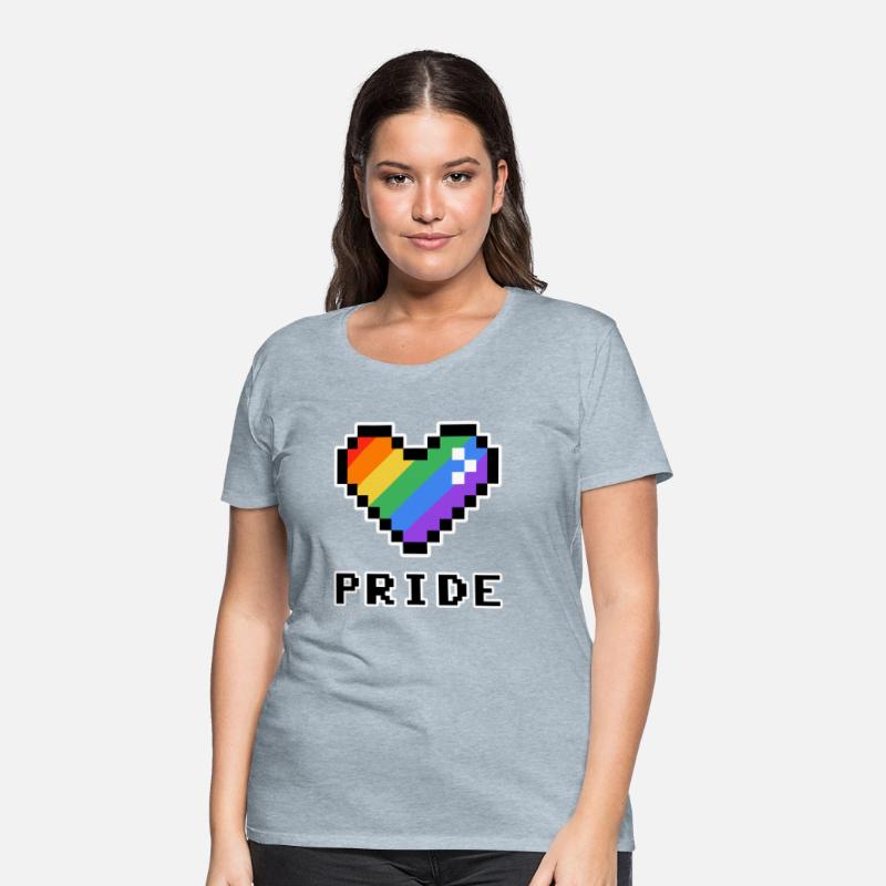 Pride Pixel heart rainbow colored LGBTQ