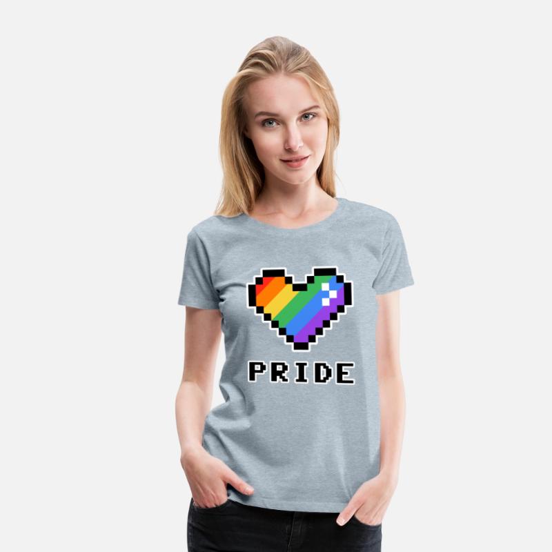Pride Pixel heart rainbow colored LGBTQ