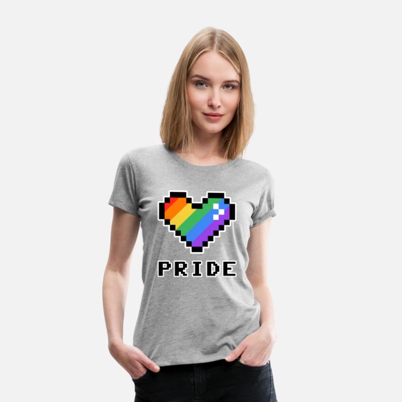 Pride Pixel heart rainbow colored LGBTQ