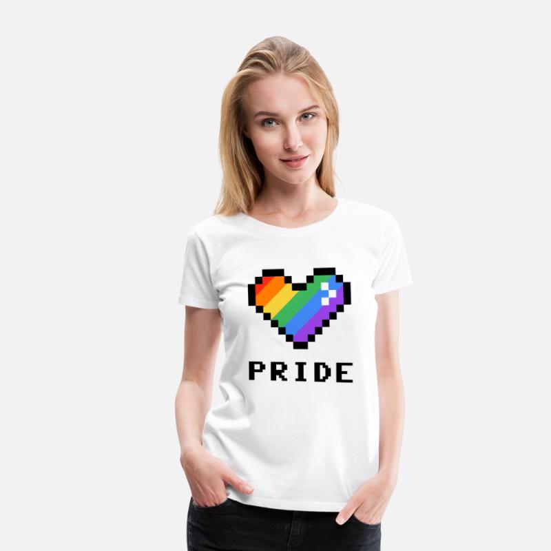 Pride Pixel heart rainbow colored LGBTQ