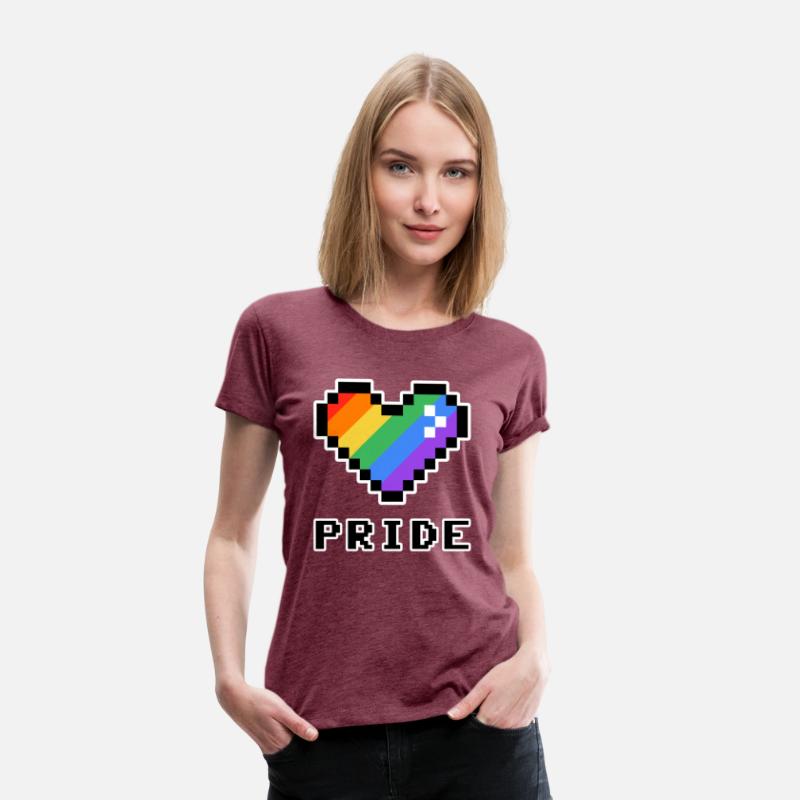 Pride Pixel heart rainbow colored LGBTQ
