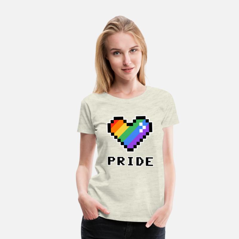 Pride Pixel heart rainbow colored LGBTQ