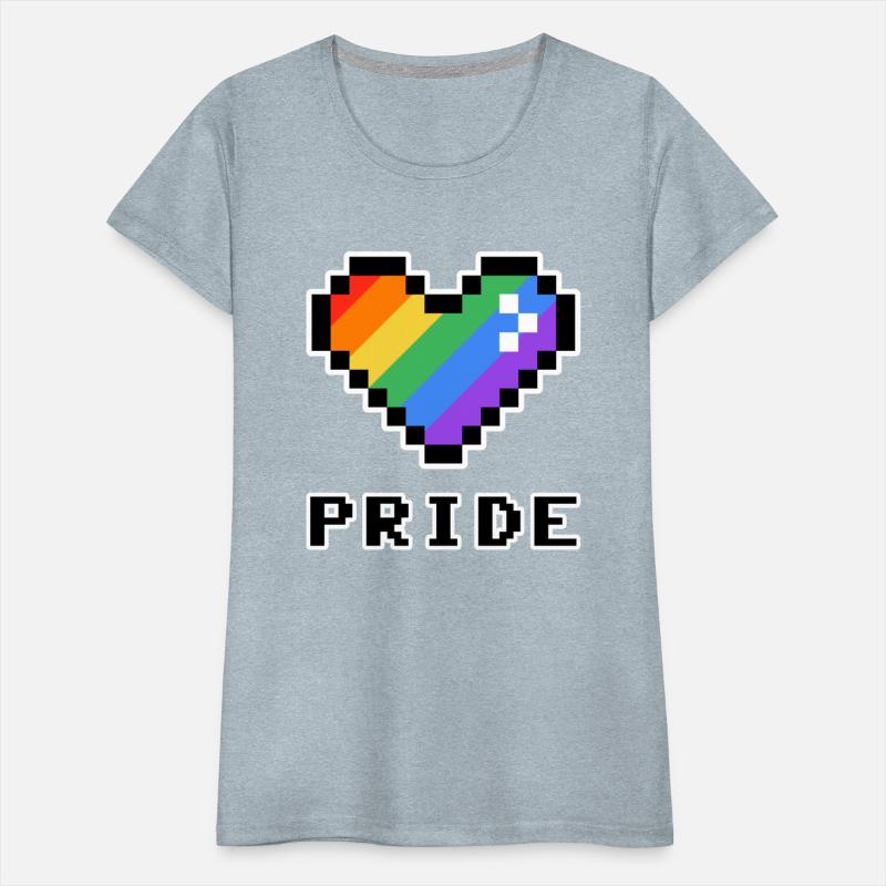 Pride Pixel heart rainbow colored LGBTQ