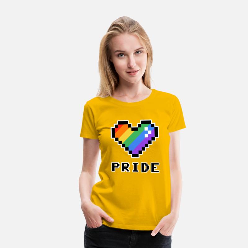 Pride Pixel heart rainbow colored LGBTQ