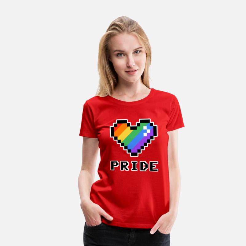 Pride Pixel heart rainbow colored LGBTQ