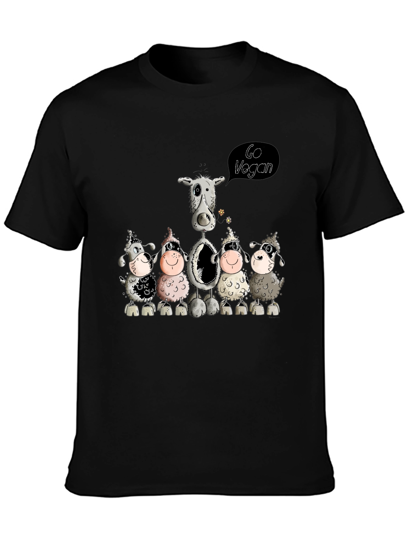 Go Vegan Sheep Tee - Animal Lover Shirt