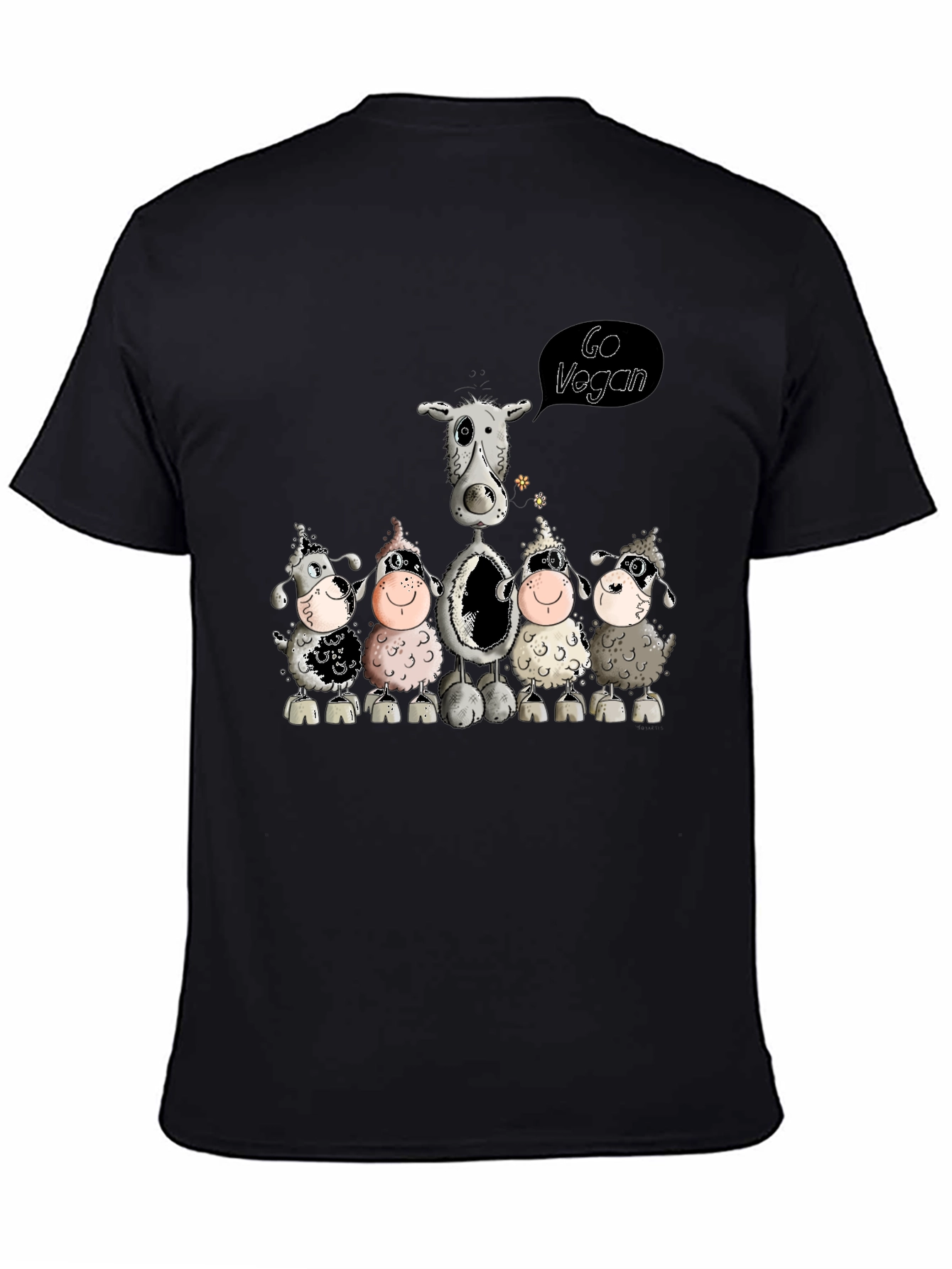 Go Vegan Sheep Tee - Animal Lover Shirt