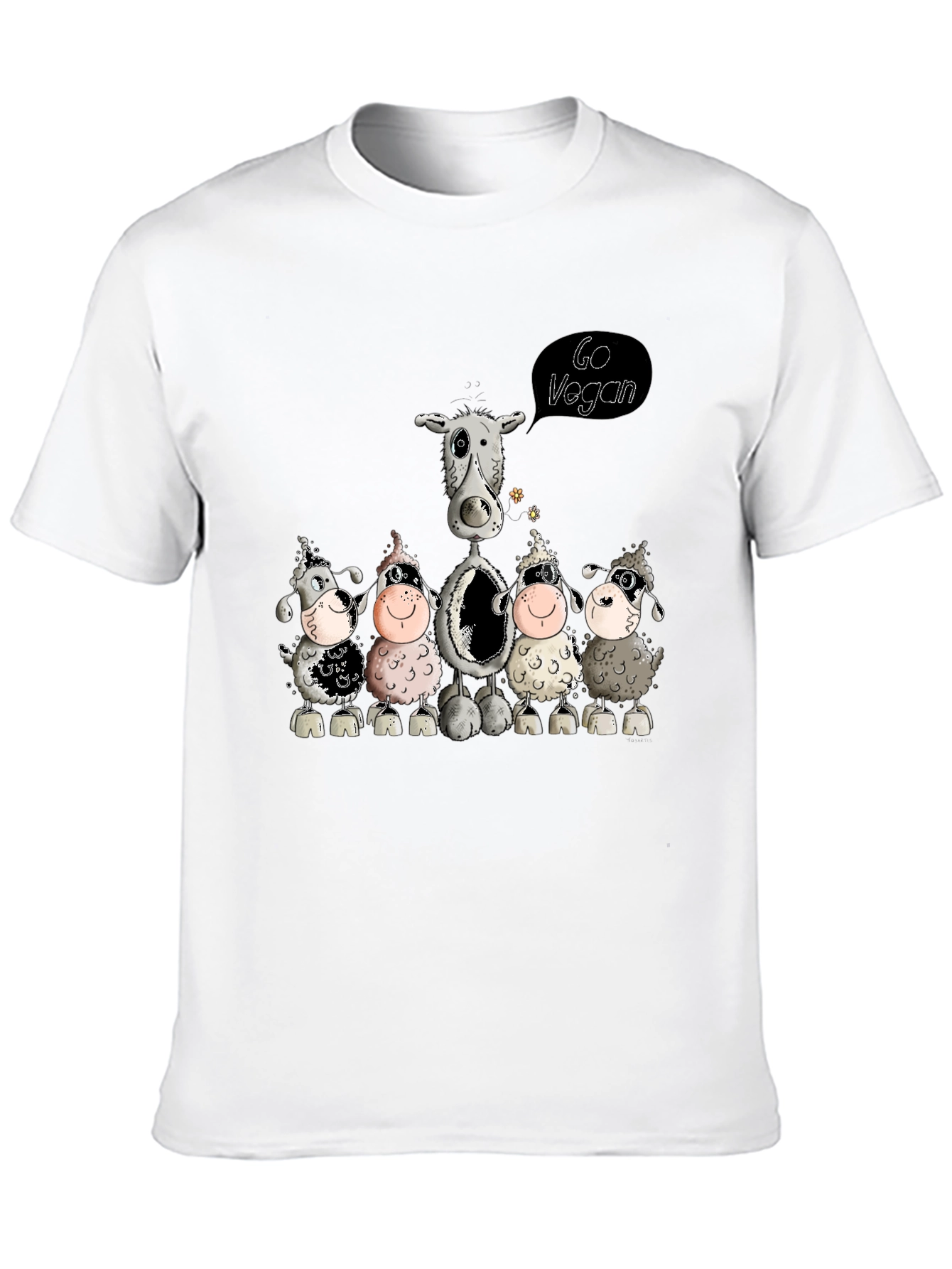 Go Vegan Sheep Tee - Animal Lover Shirt