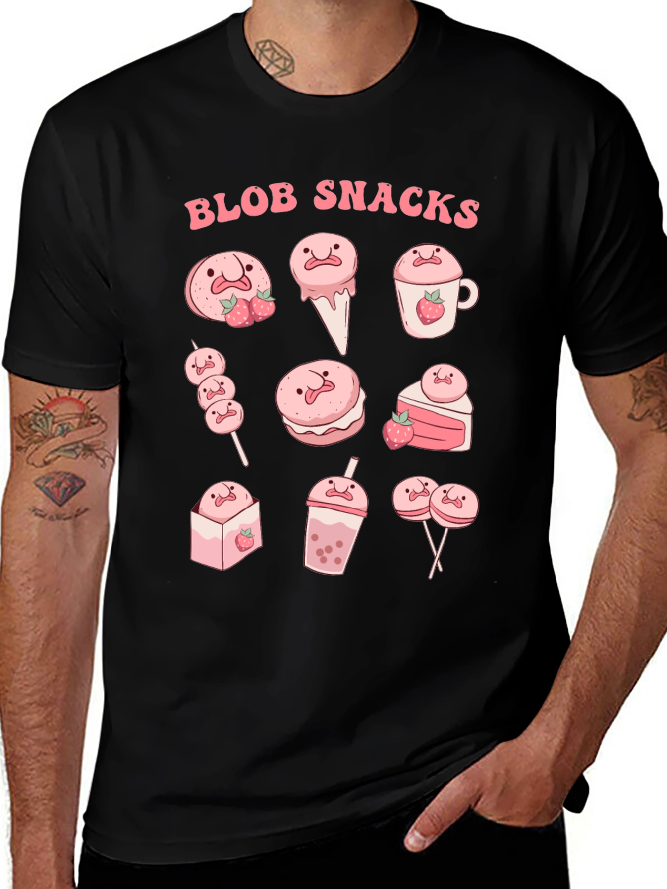 Blob Snacks Graphic T-Shirt