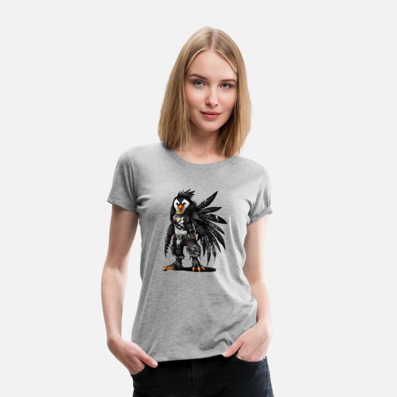 Punkrock Penguin with large feathers