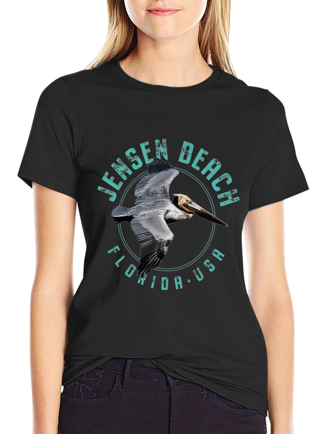 Jensen Beach Florida Pelican Graphic Tee
