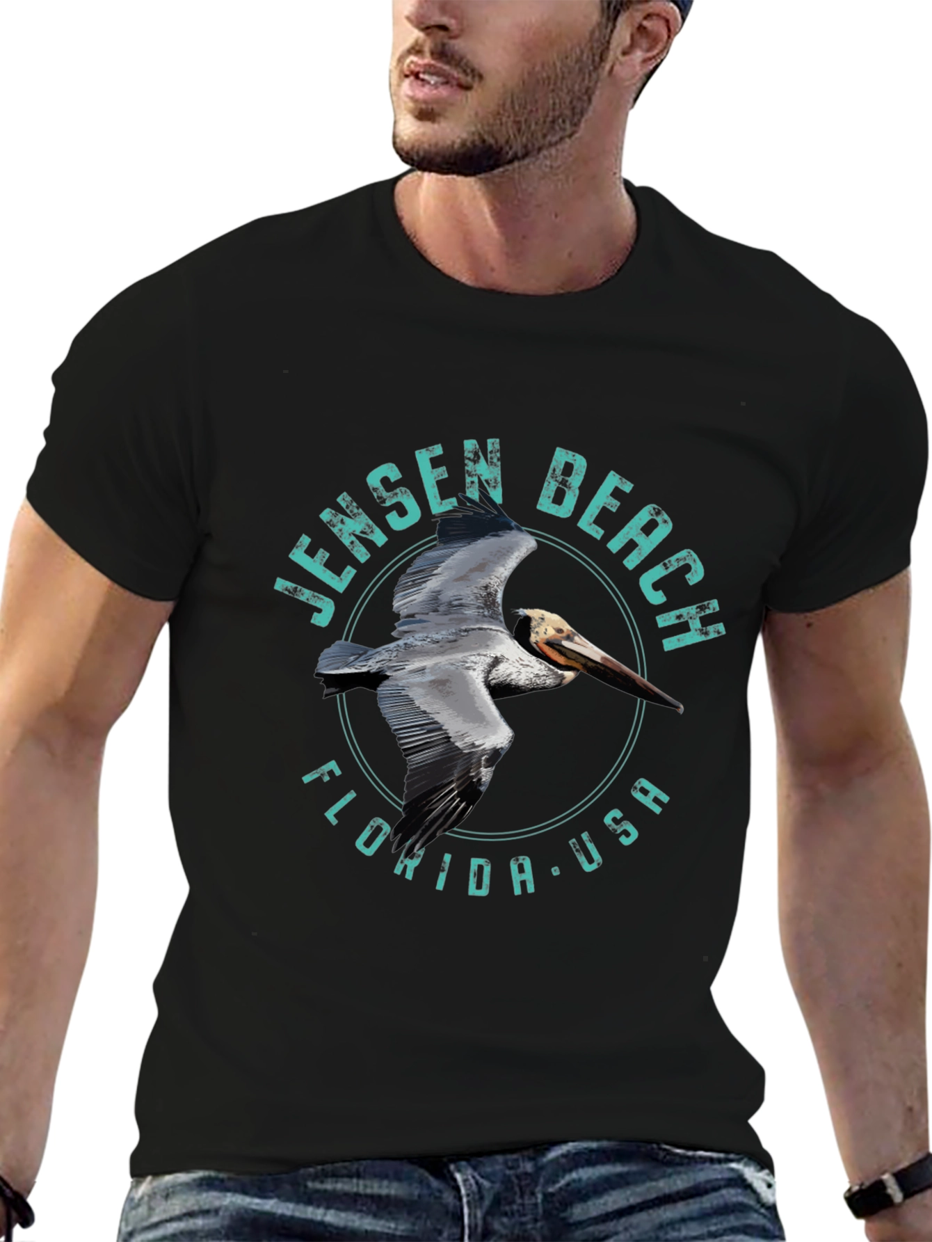 Jensen Beach Florida Pelican Graphic Tee