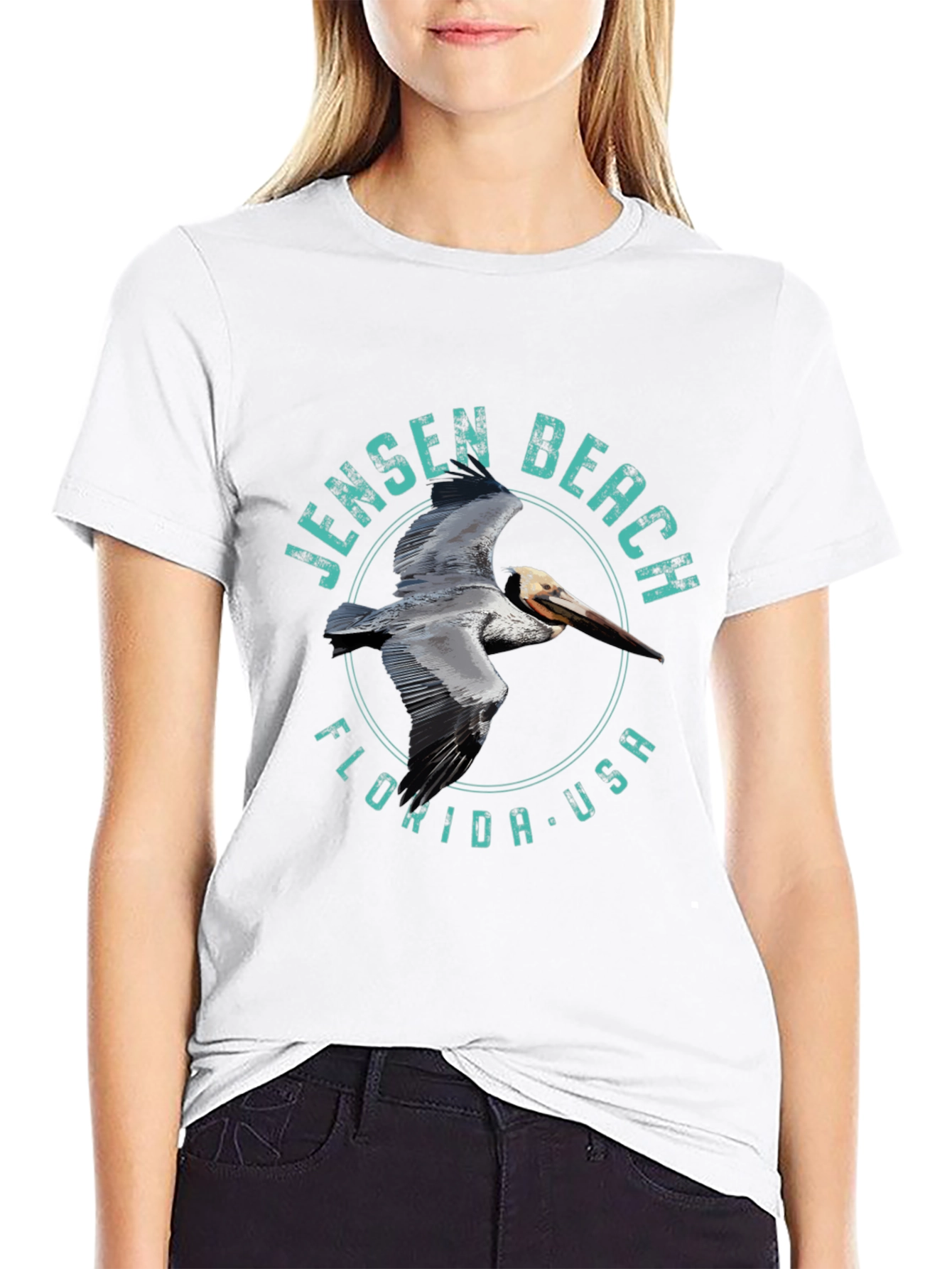Jensen Beach Florida Pelican Graphic Tee