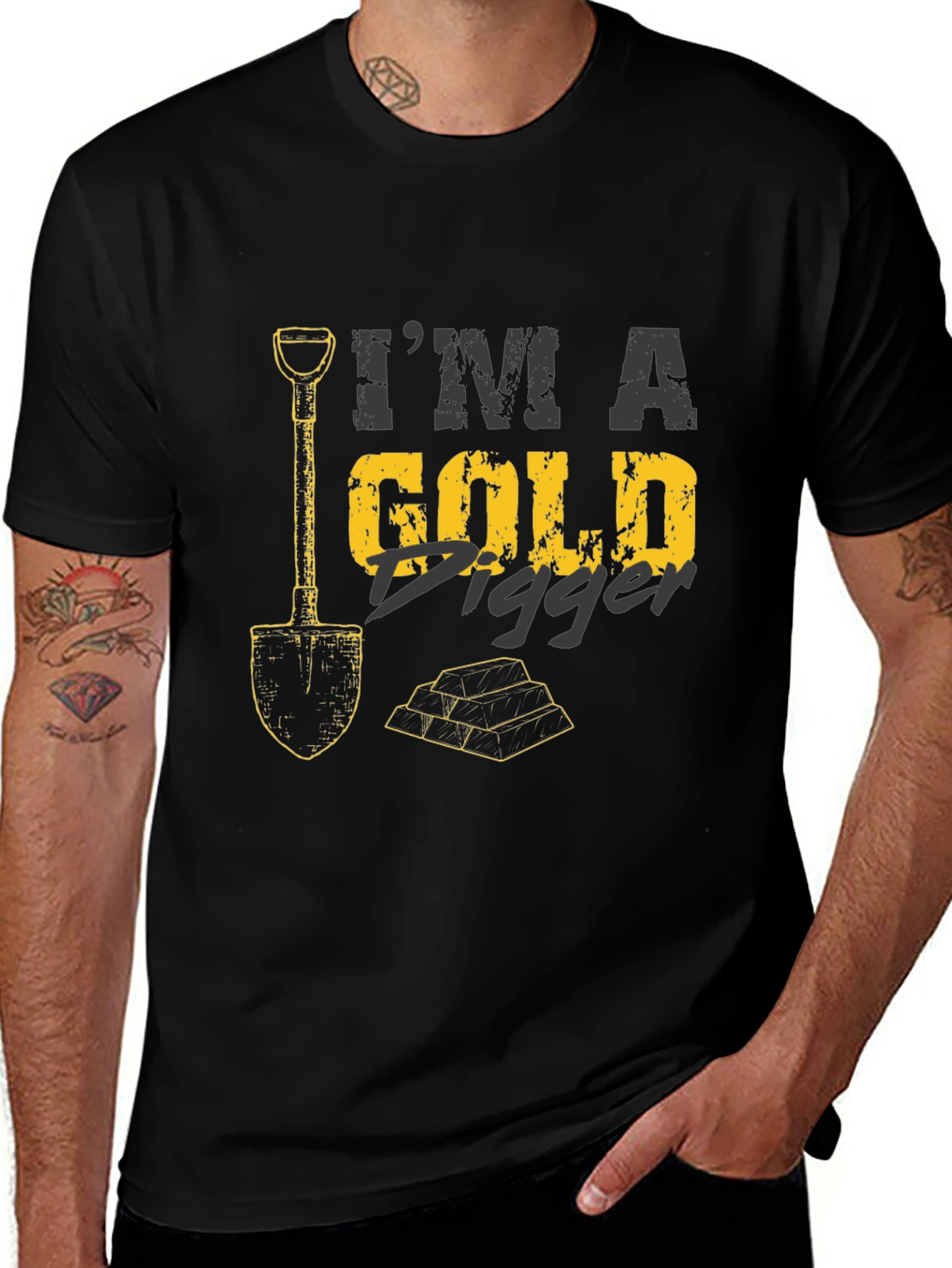 Im A Gold Digger Black T-Shirt