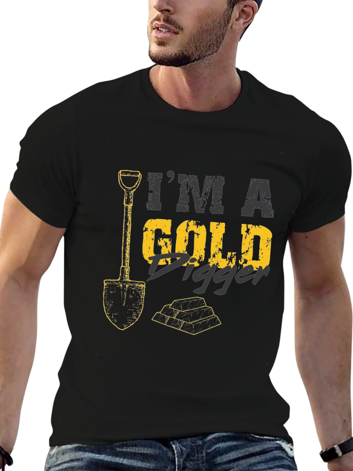 Im A Gold Digger Black T-Shirt