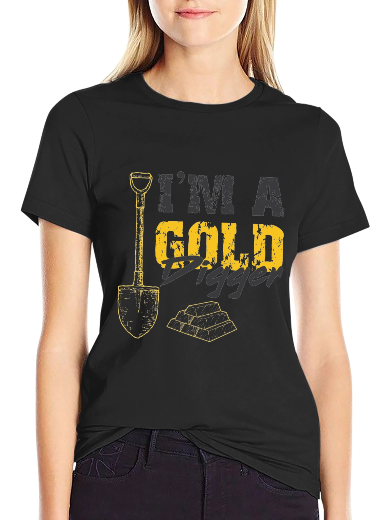 Im A Gold Digger Black T-Shirt