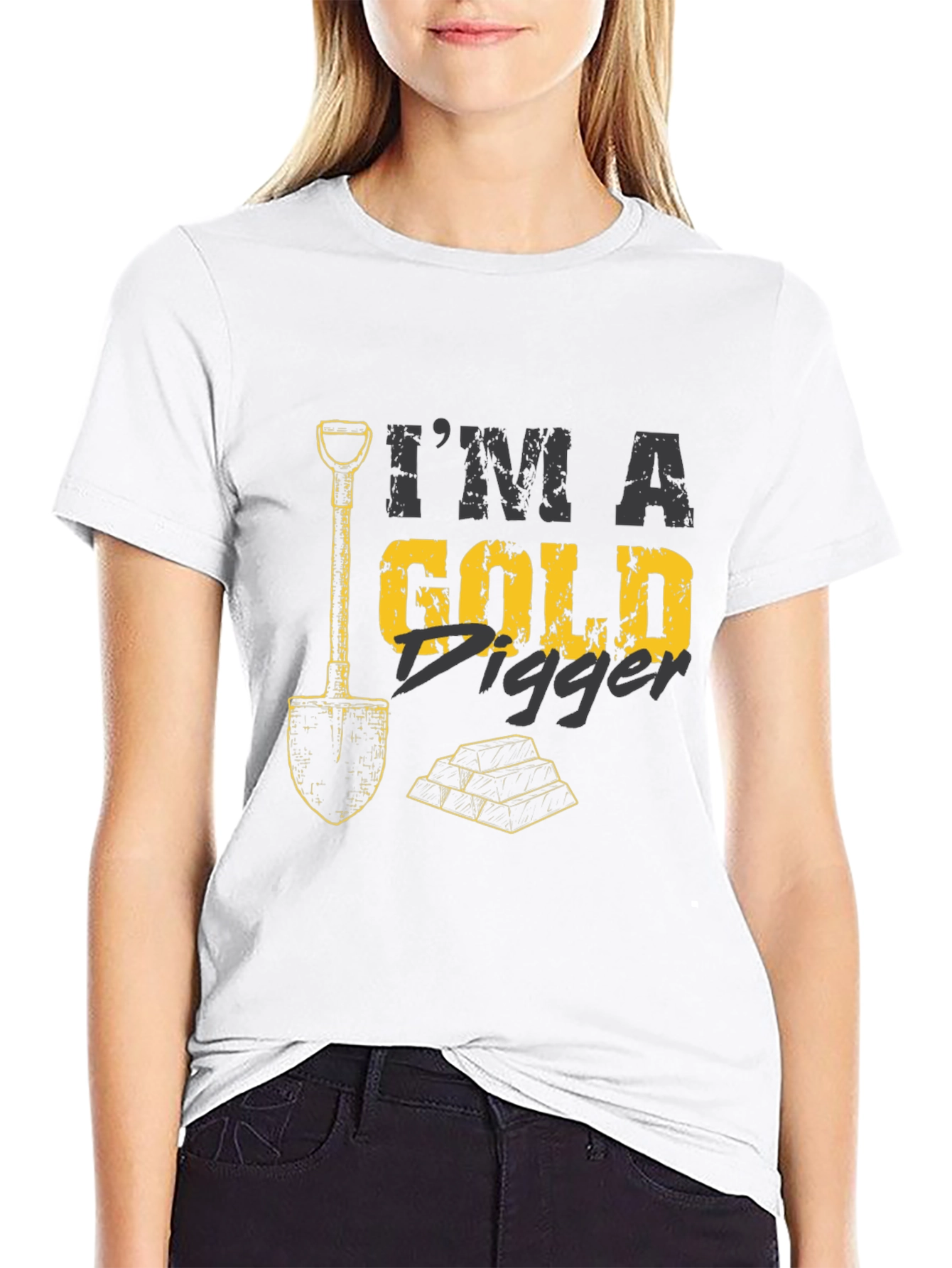 Im A Gold Digger Black T-Shirt