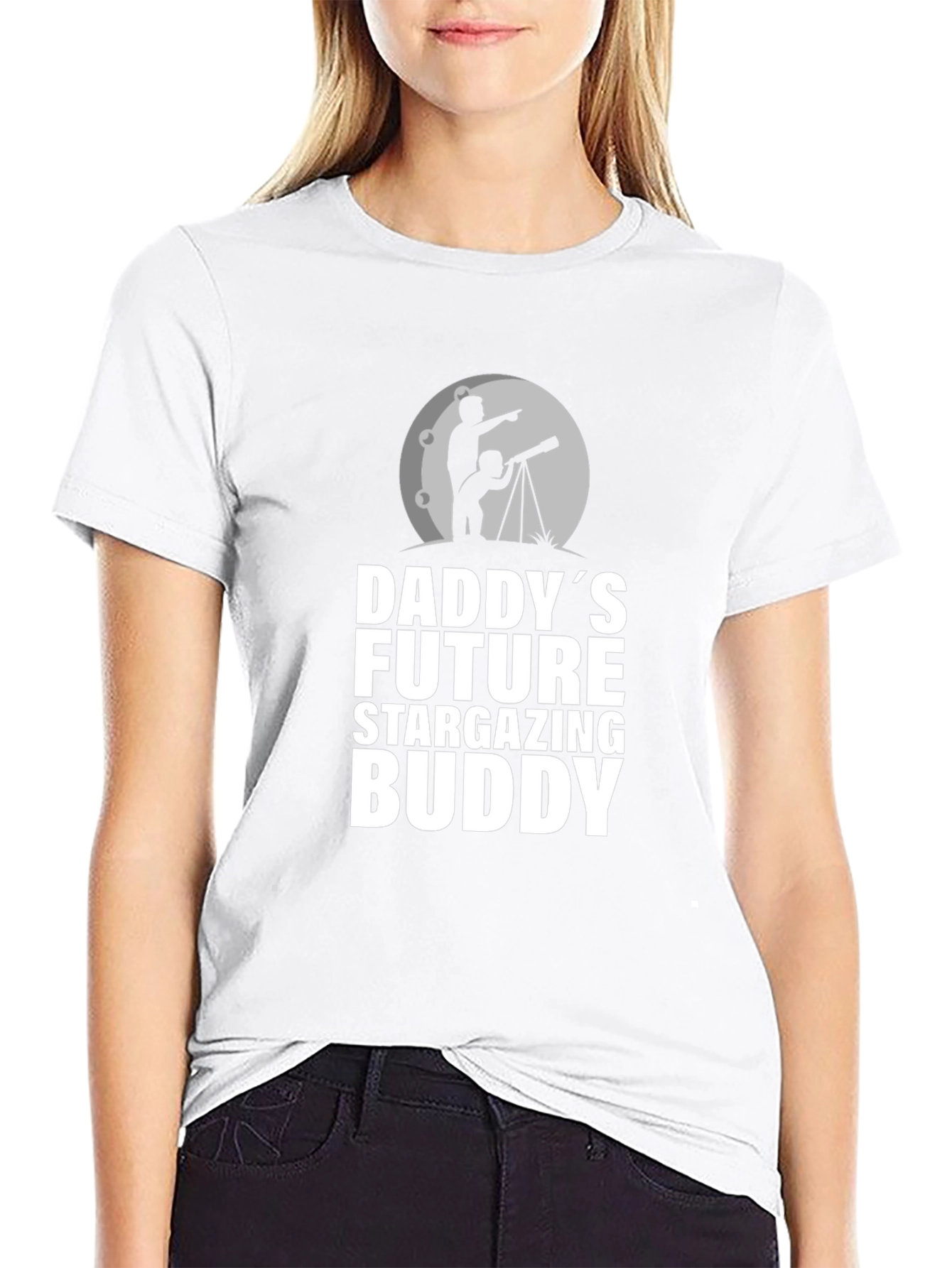 Daddys Future Stargazing Buddy Black T-Shirt