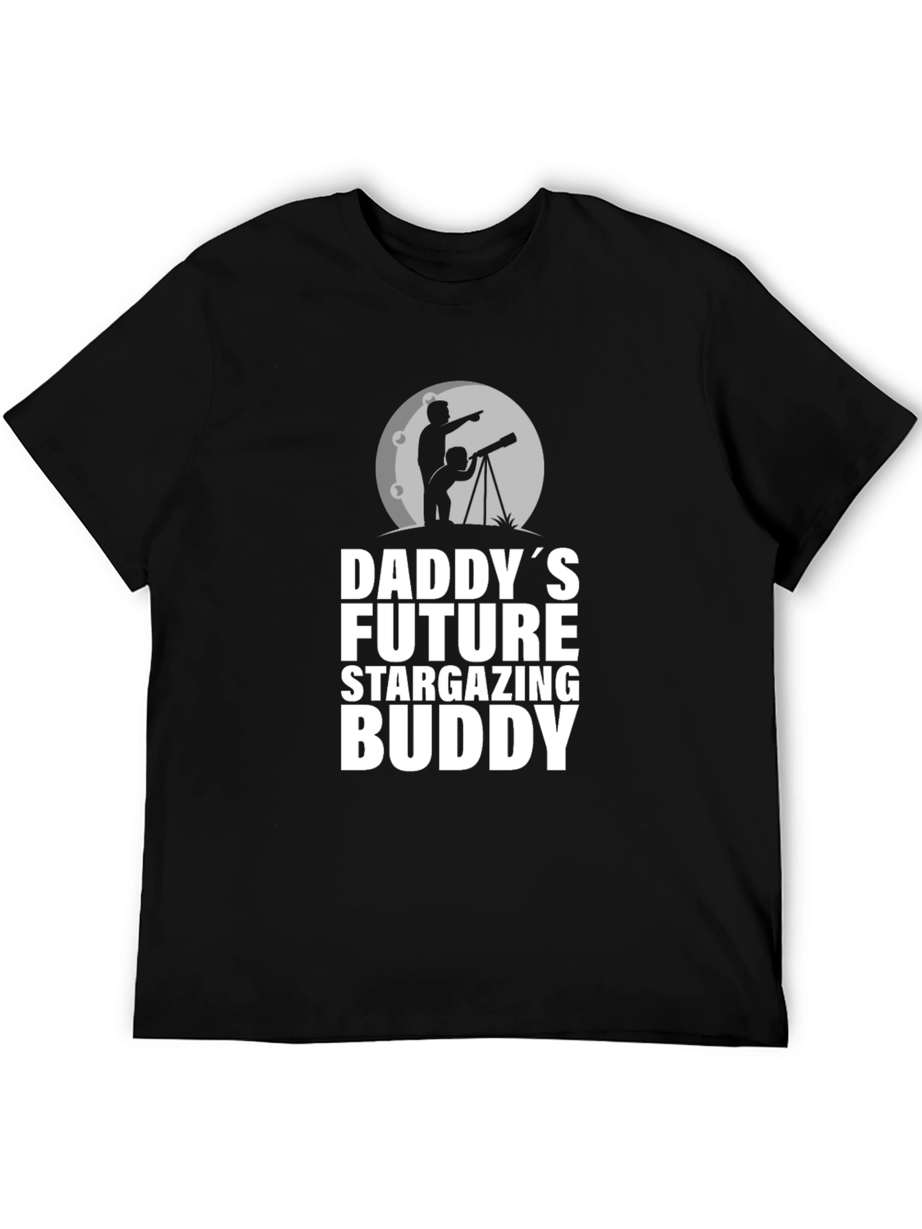 Daddys Future Stargazing Buddy Black T-Shirt