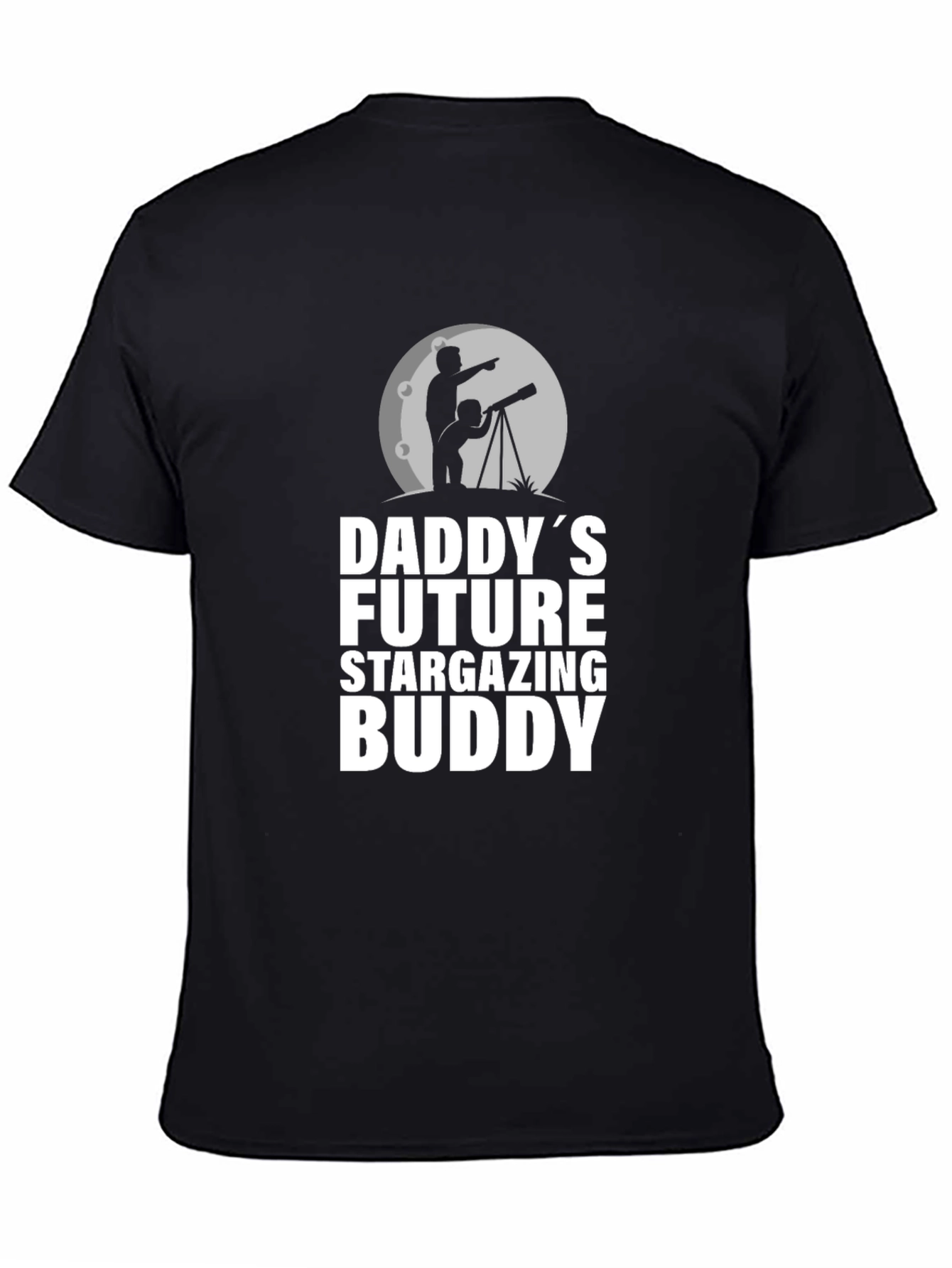 Daddys Future Stargazing Buddy Black T-Shirt