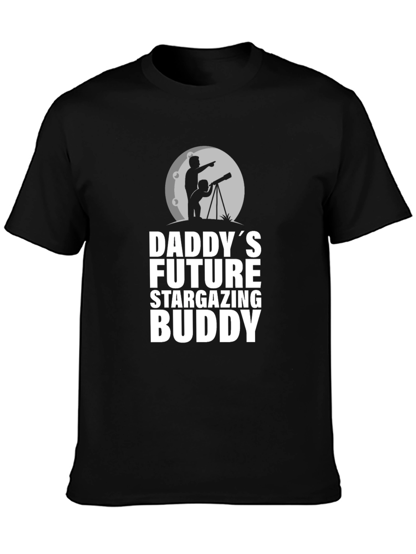 Daddys Future Stargazing Buddy Black T-Shirt