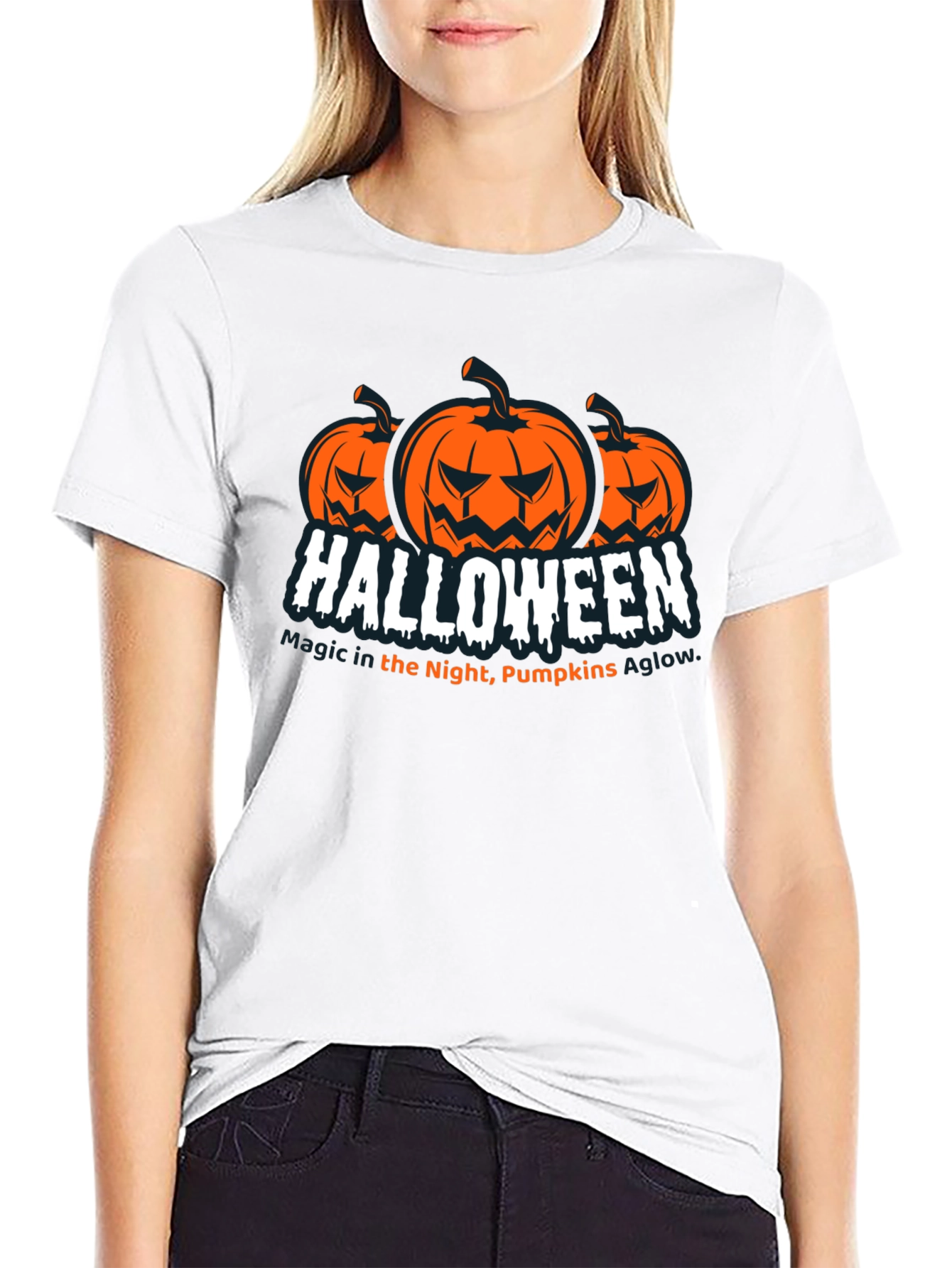 Halloween Pumpkin T-Shirt - Magic in the Night