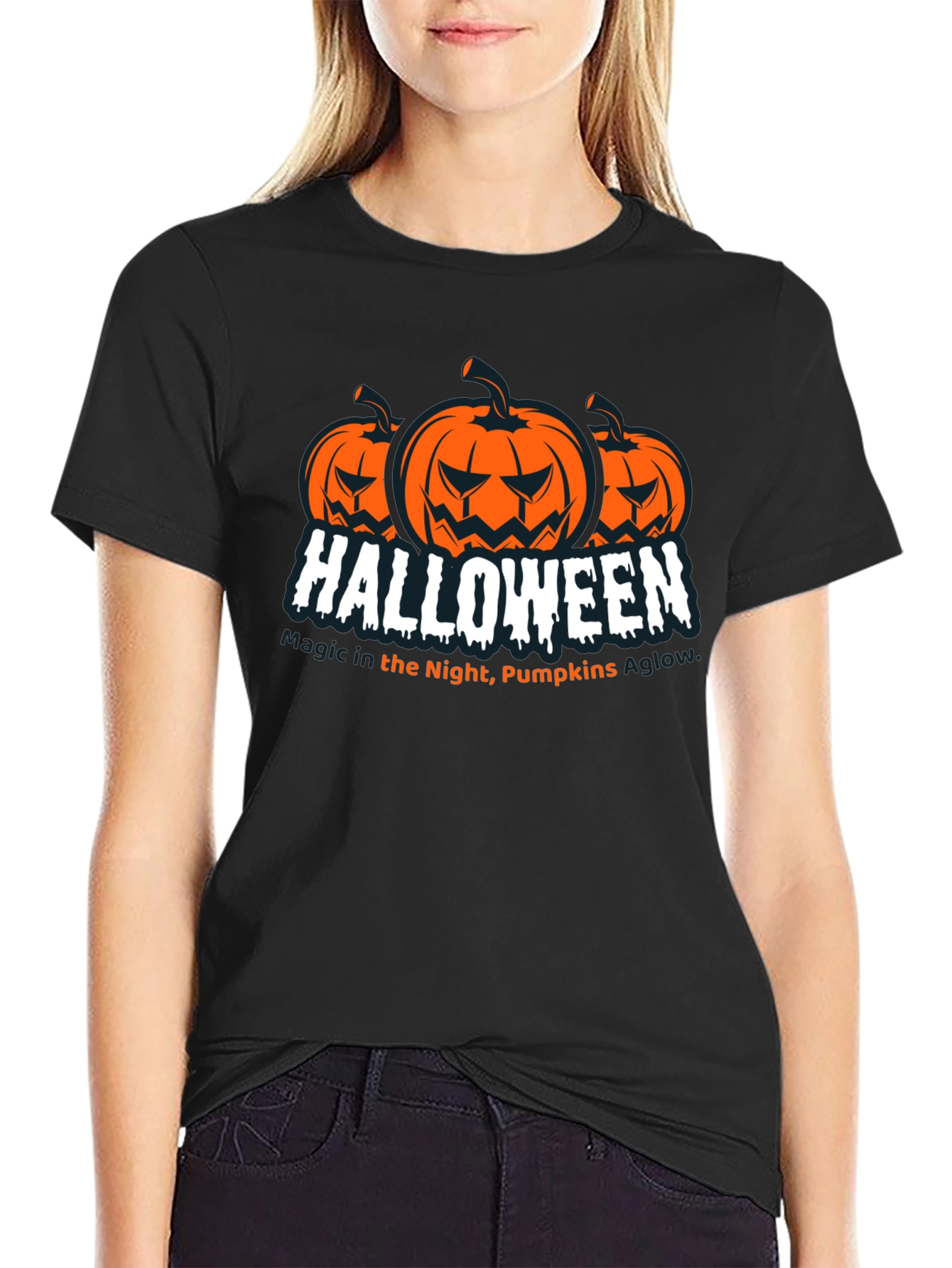 Halloween Pumpkin T-Shirt - Magic in the Night
