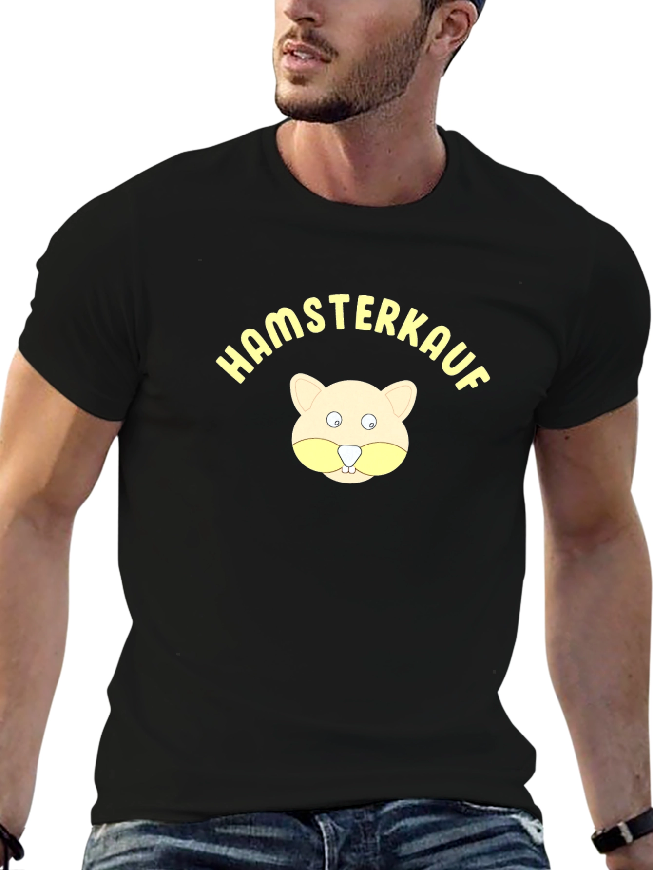 Hamsterkauf Graphic Tee - Black Cotton T-Shirt