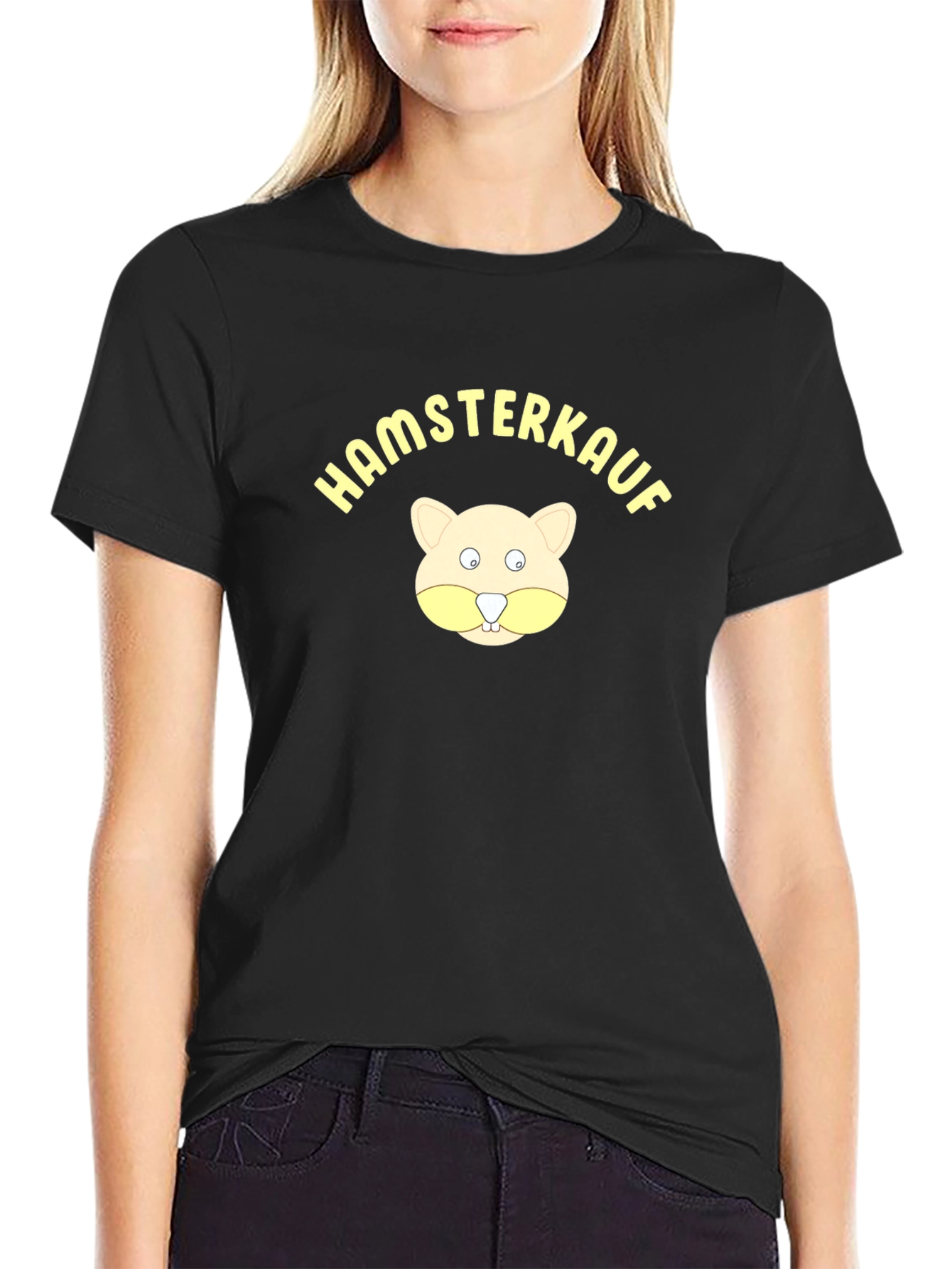 Hamsterkauf Graphic Tee - Black Cotton T-Shirt