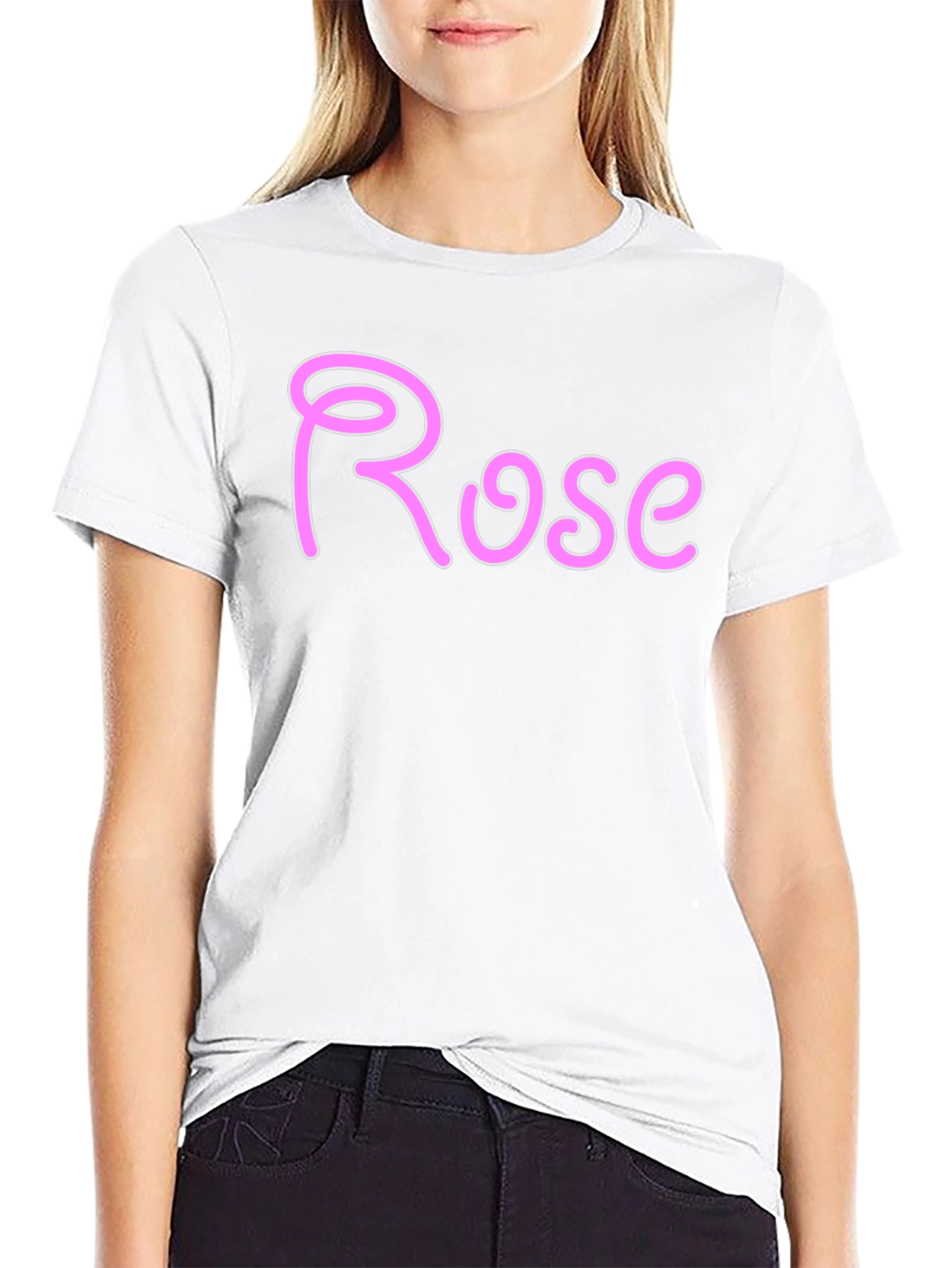 Rose Graphic T-Shirt - Casual Wear