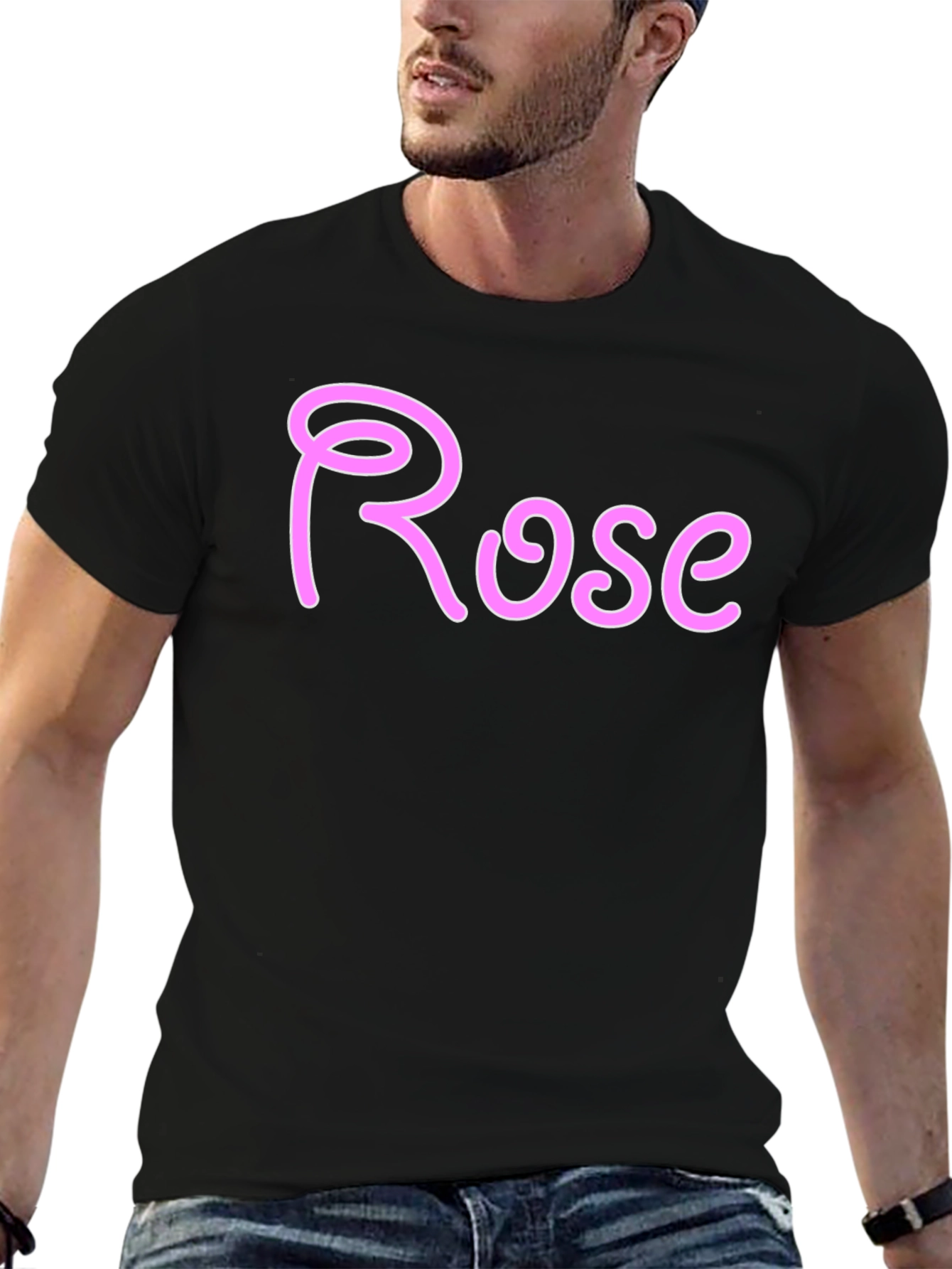 Rose Graphic T-Shirt - Casual Wear