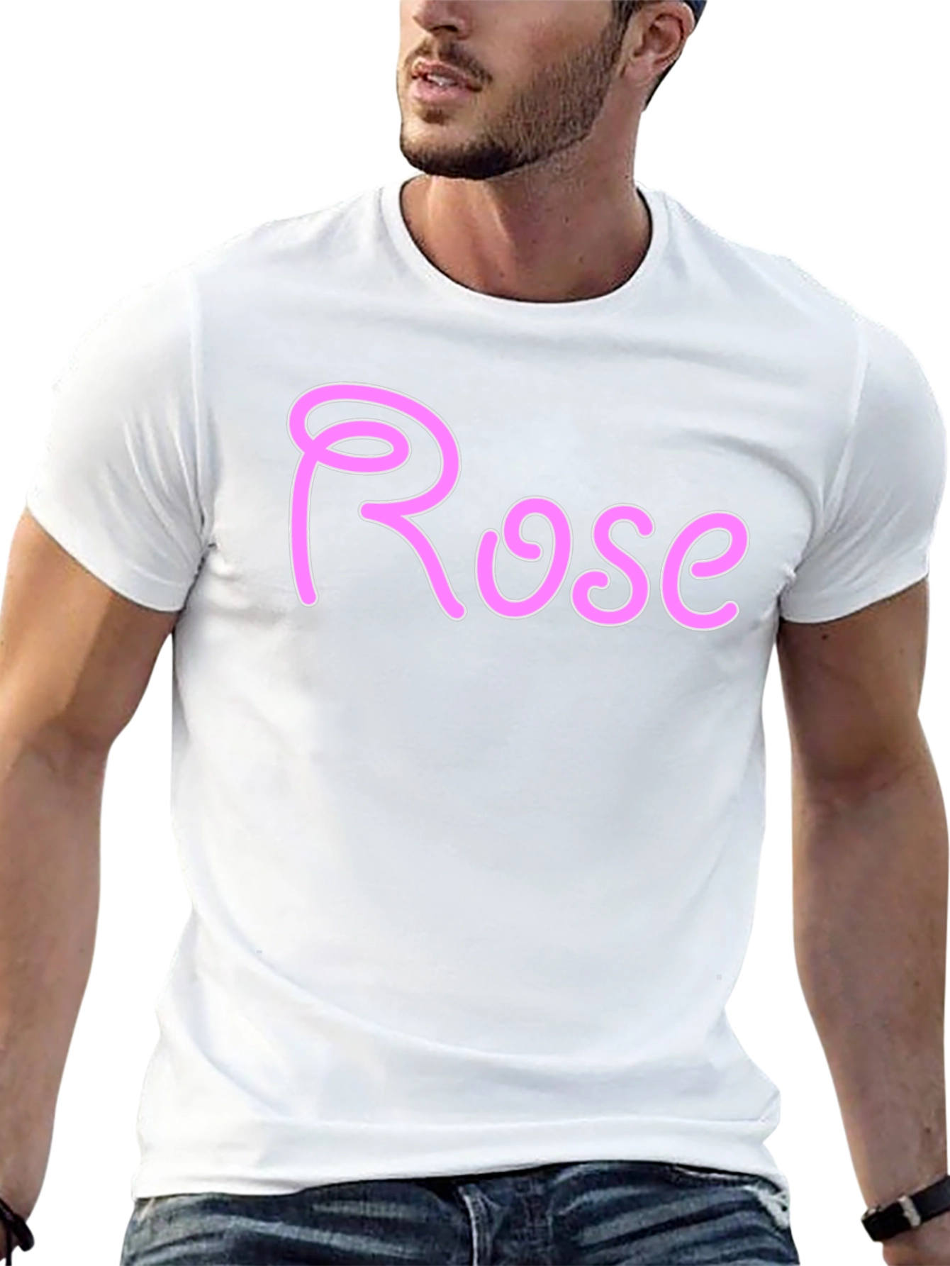 Rose Graphic T-Shirt - Casual Wear