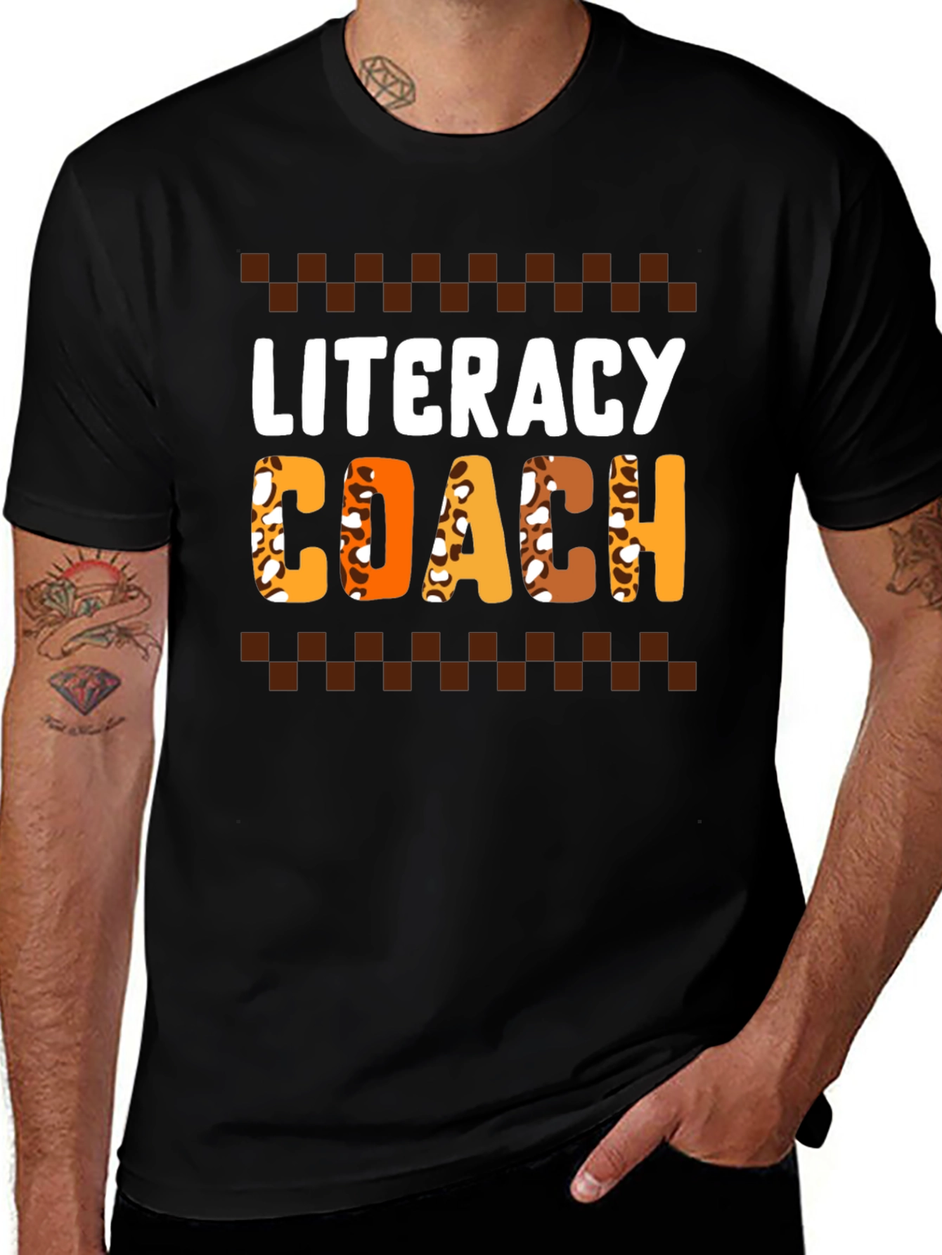 Literacy Coach Leopard Print T-Shirt