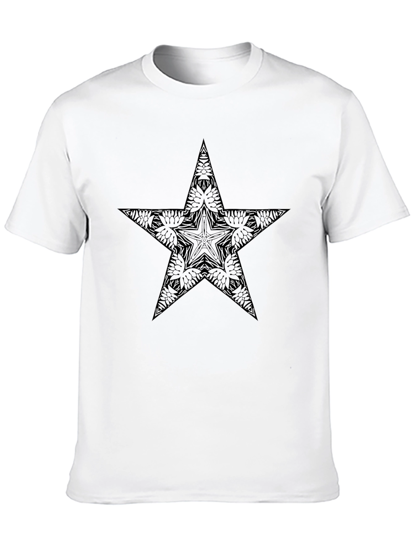 Mens Black Star Graphic Tee - Stylish & Unique