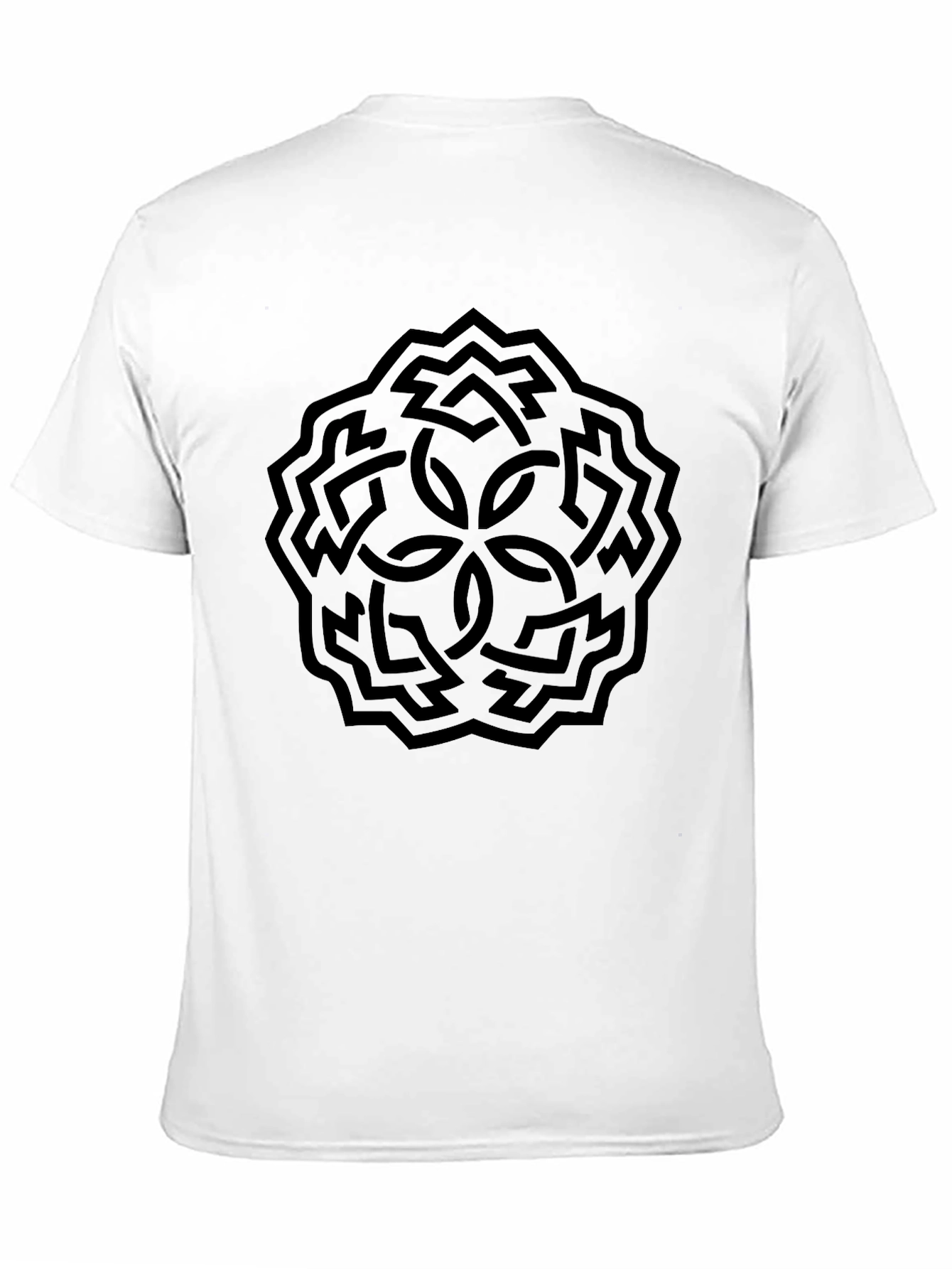 Black Celtic Knot T-Shirt: Stylish Geometric Design