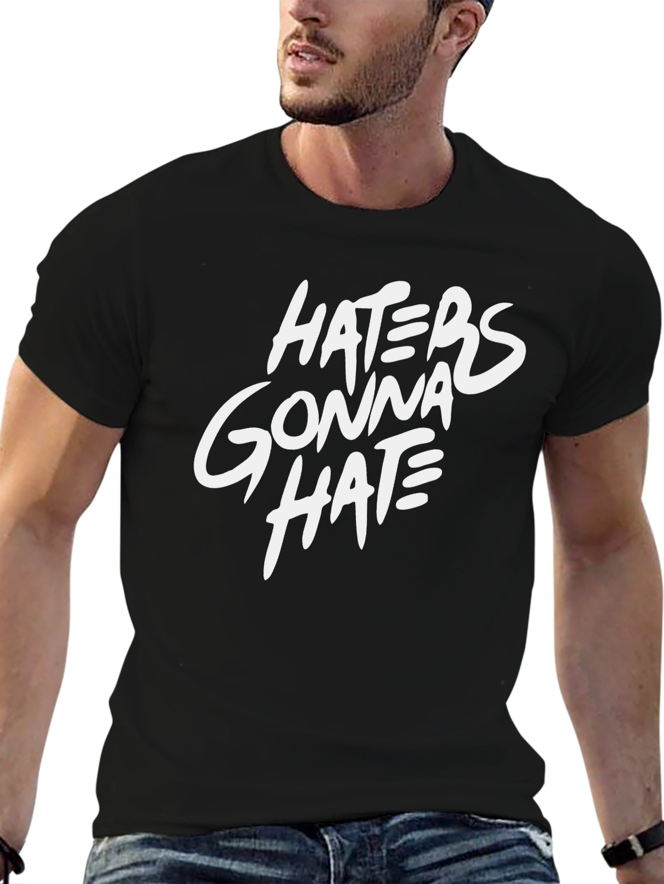 Haters Gonna Hate Black Graphic Tee Shirt