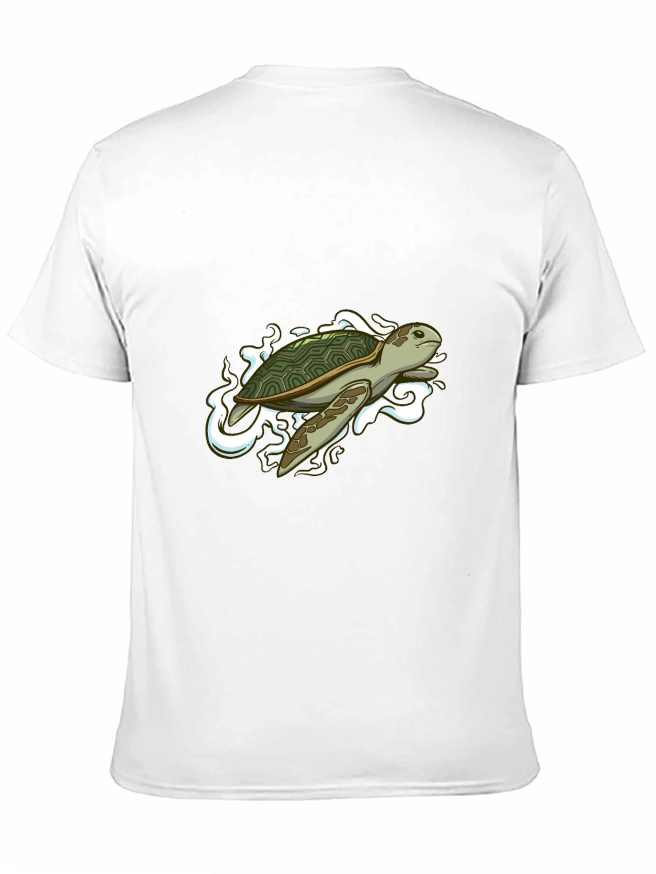 Sea Turtle Graphic Tee - Black Cotton Blend