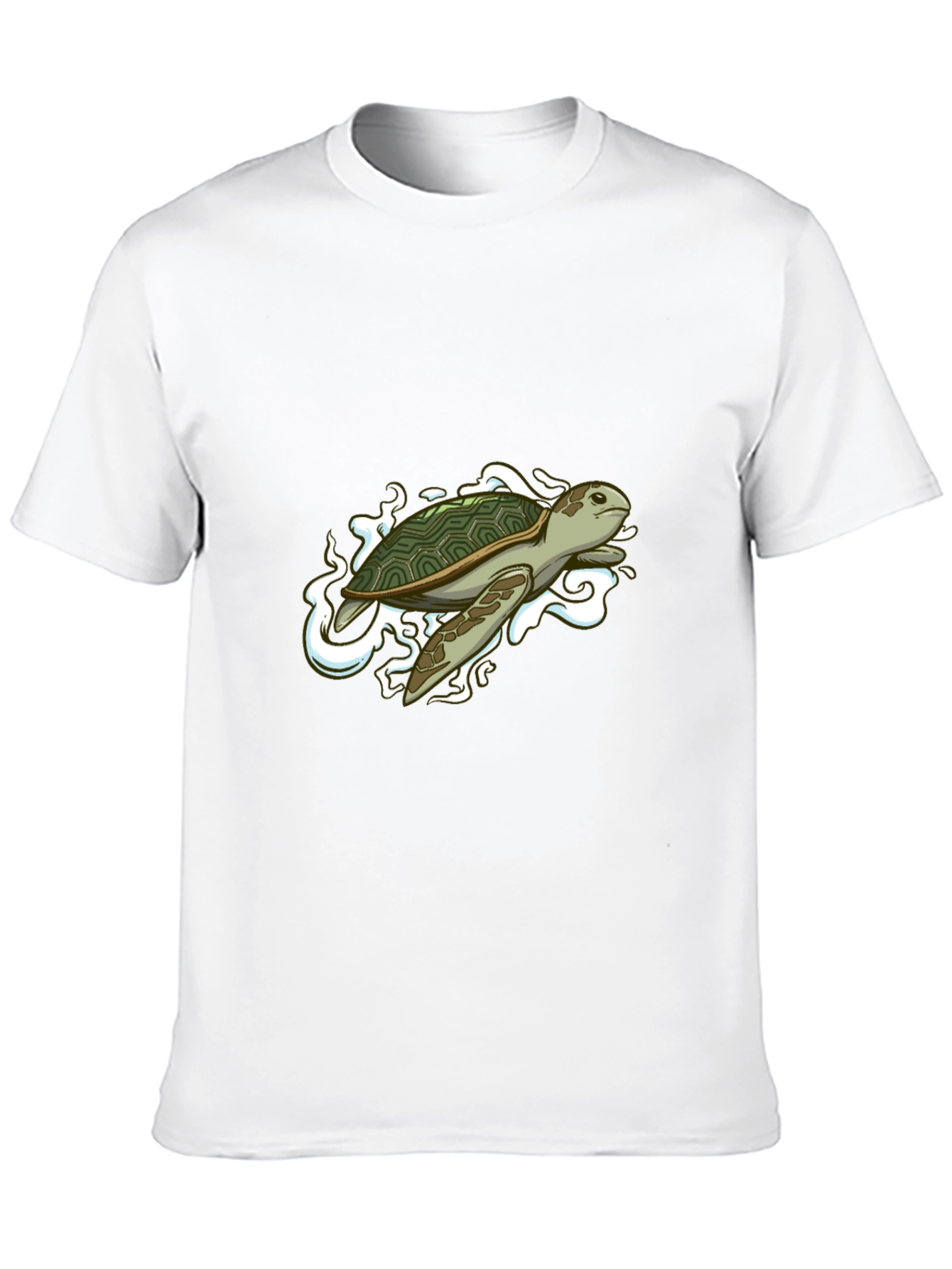 Sea Turtle Graphic Tee - Black Cotton Blend